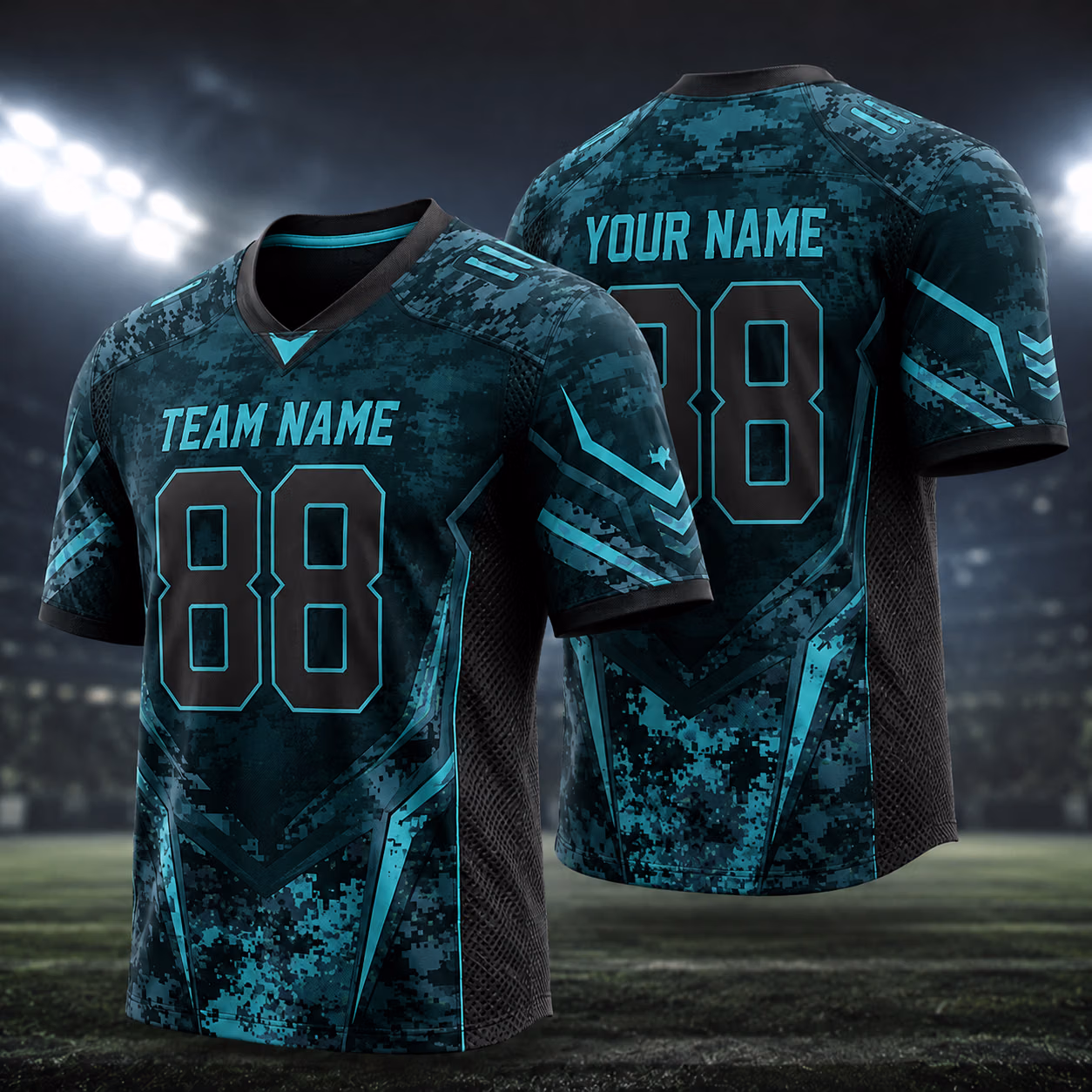 Custom Digital Camo Football Jersey Collection- Personalized Game Day Outfit 10 Custom Digital Camo Football Jersey Collection- Personalized Game Day Outfit - Image 10