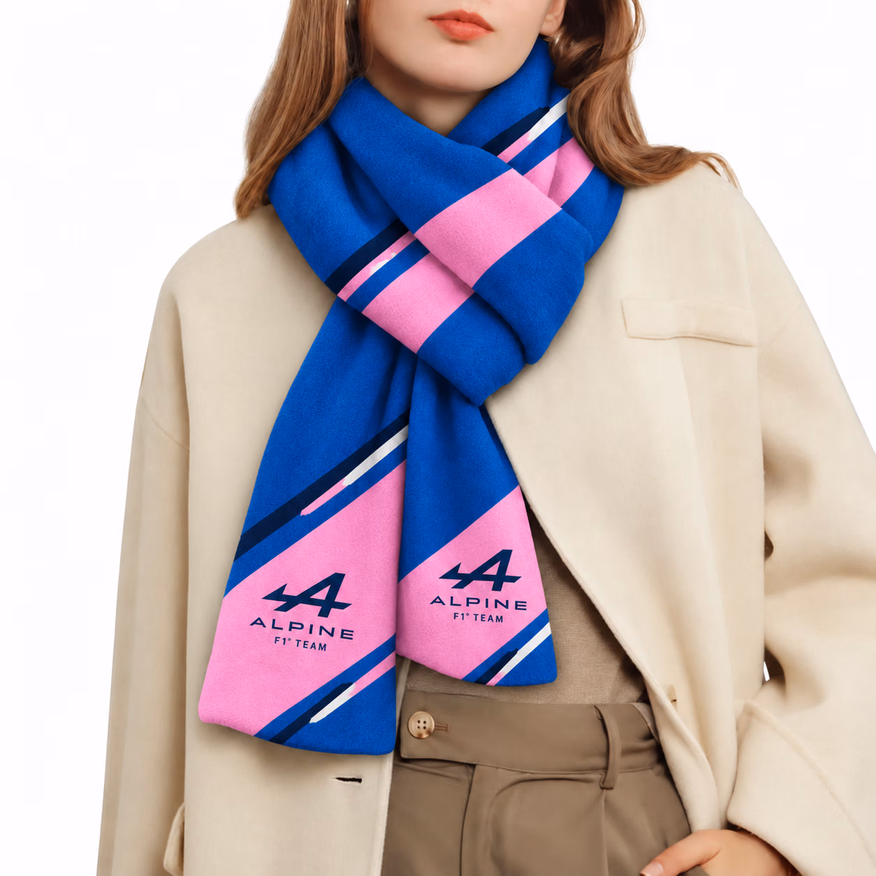 ALP Team Blue Pink Inspired Motorsport Racing Scarf