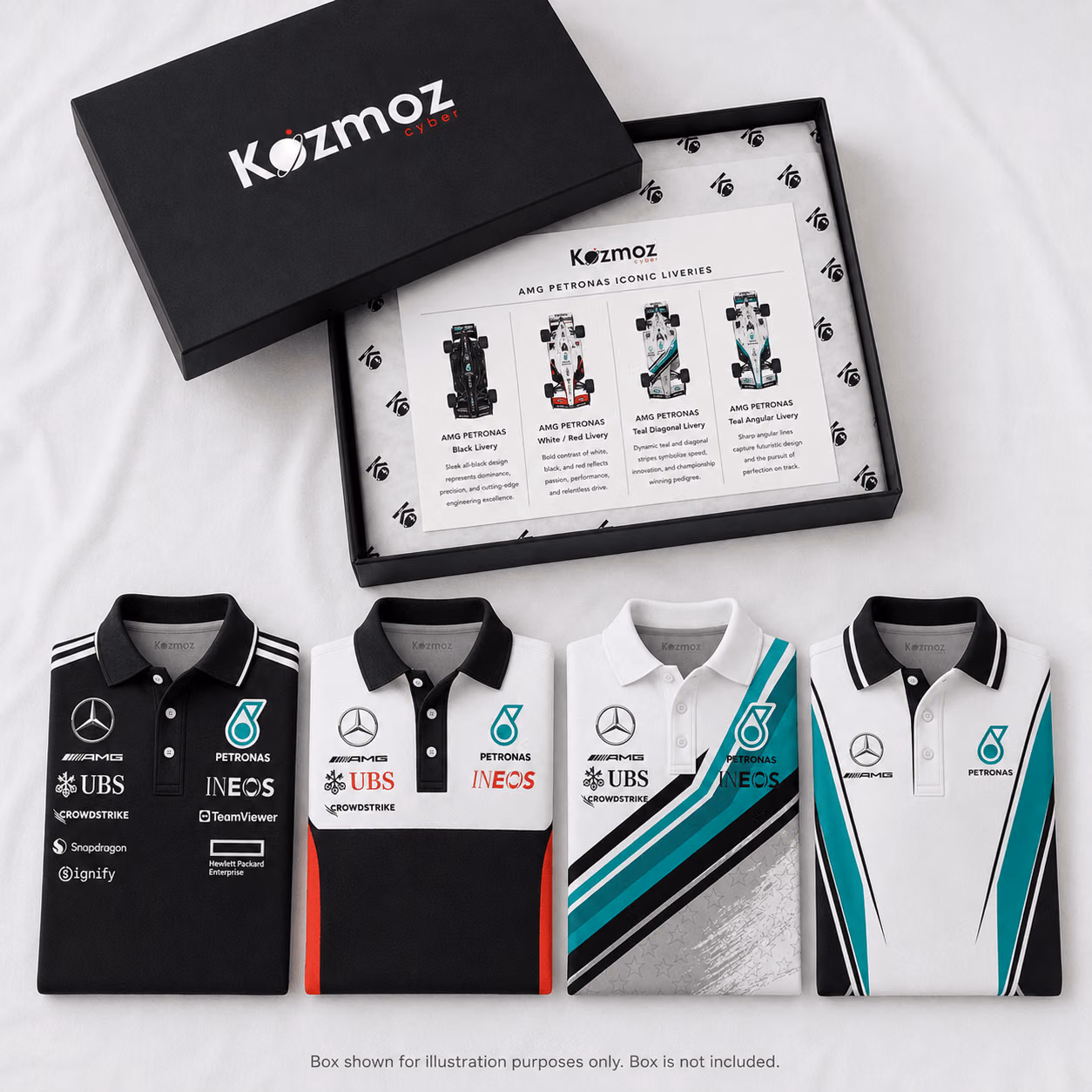 AMG Petronas F1 Polo Shirt Pack - Merc Team Bundle Gift