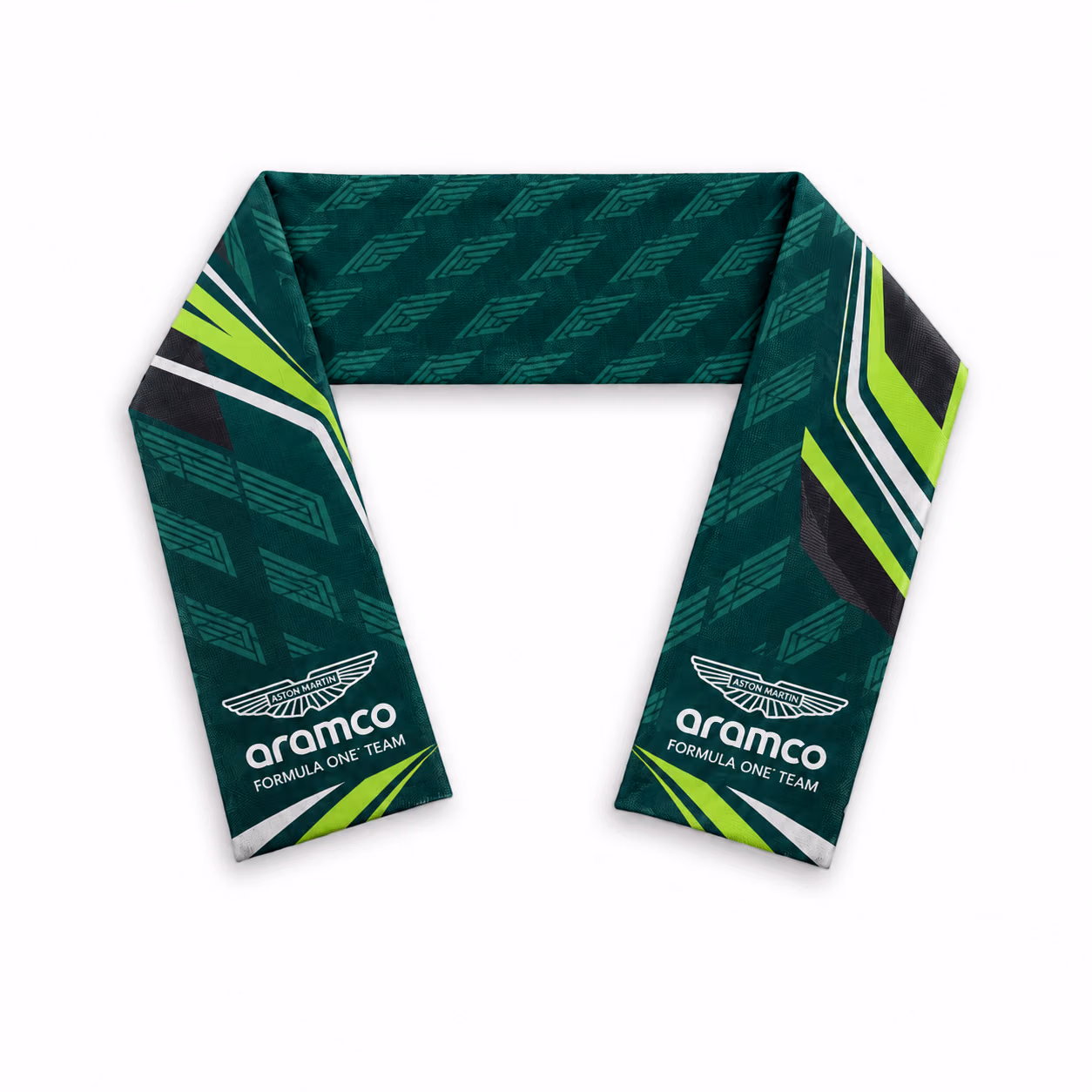 Alternative view of AMR Team British Racing Green Inspired Motorsport Racing Scarf