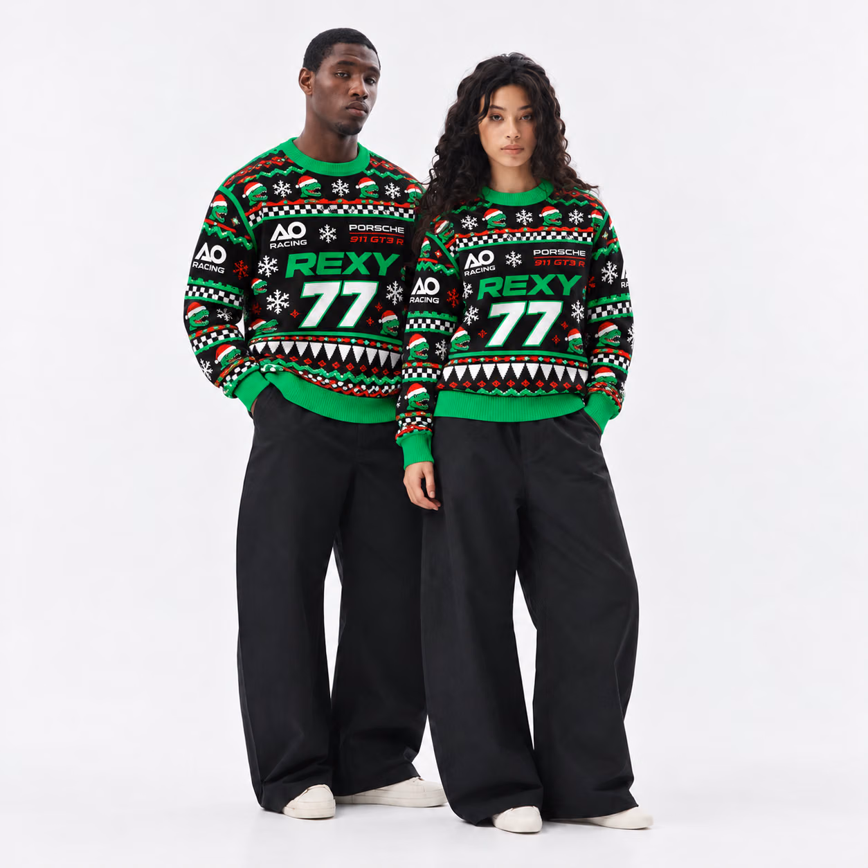 Ao Racing Rexy 77 Custom Racing Ugly Christmas Sweater