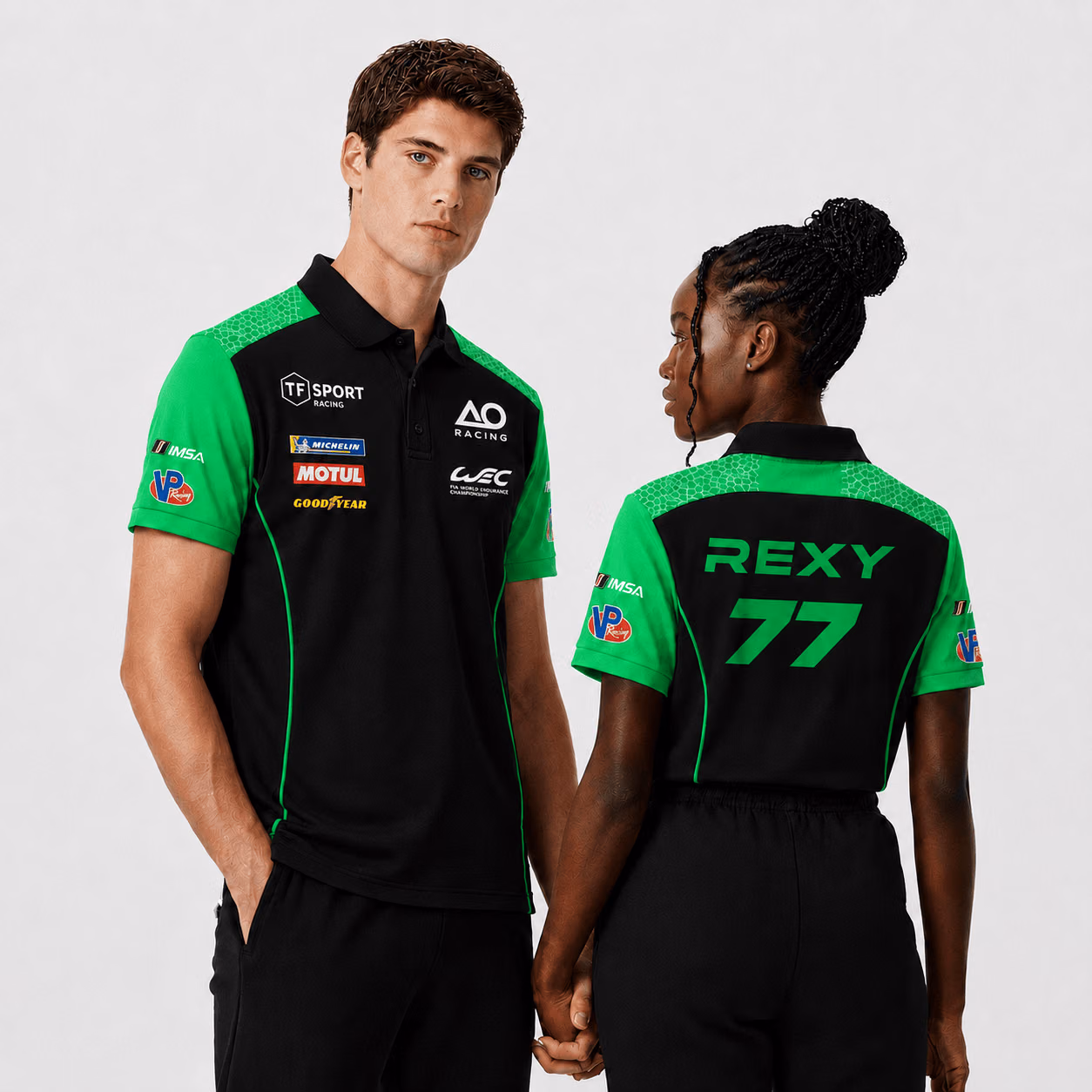 AO Racing "Rexy" Spike 77 Porsch 911 GT3 R Fan Inspired Polo Shirt