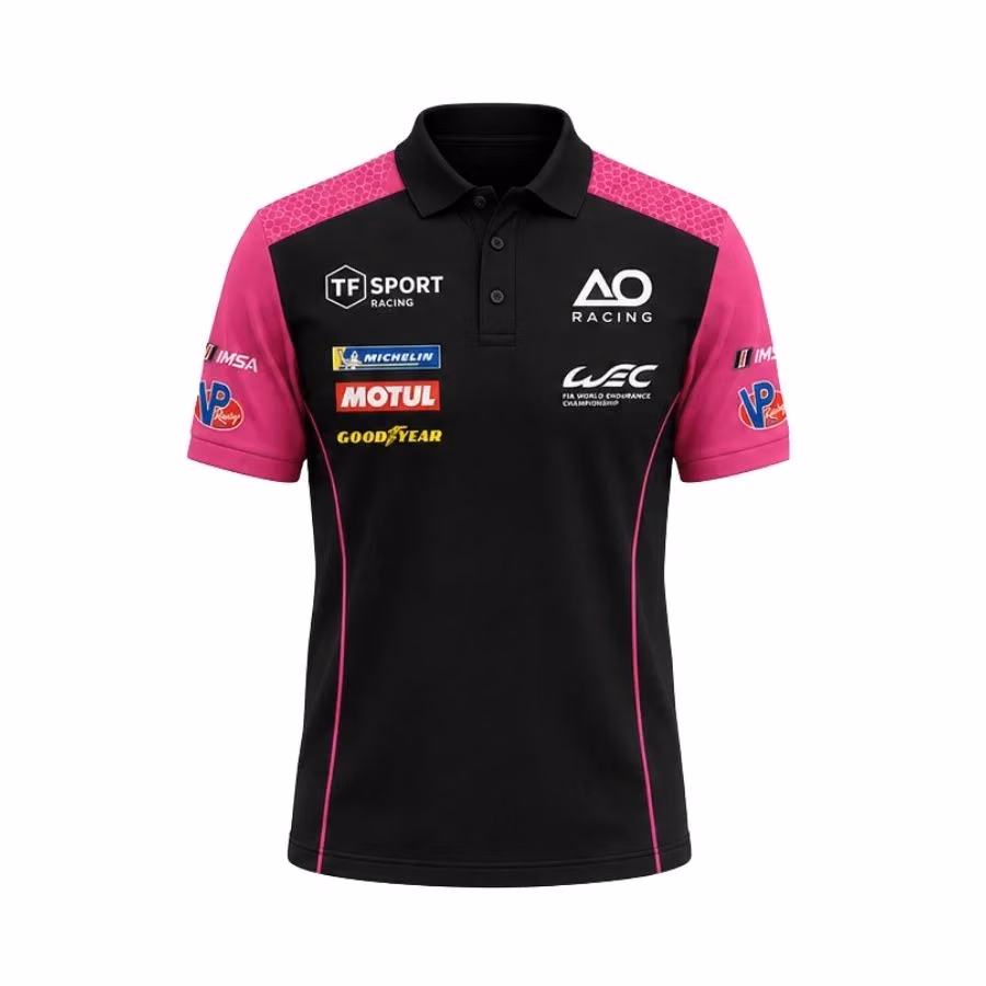 Alternative view of AO Racing "Roxy" Spike 77 Porsch 911 GT3 R Fan Inspired Polo Shirt