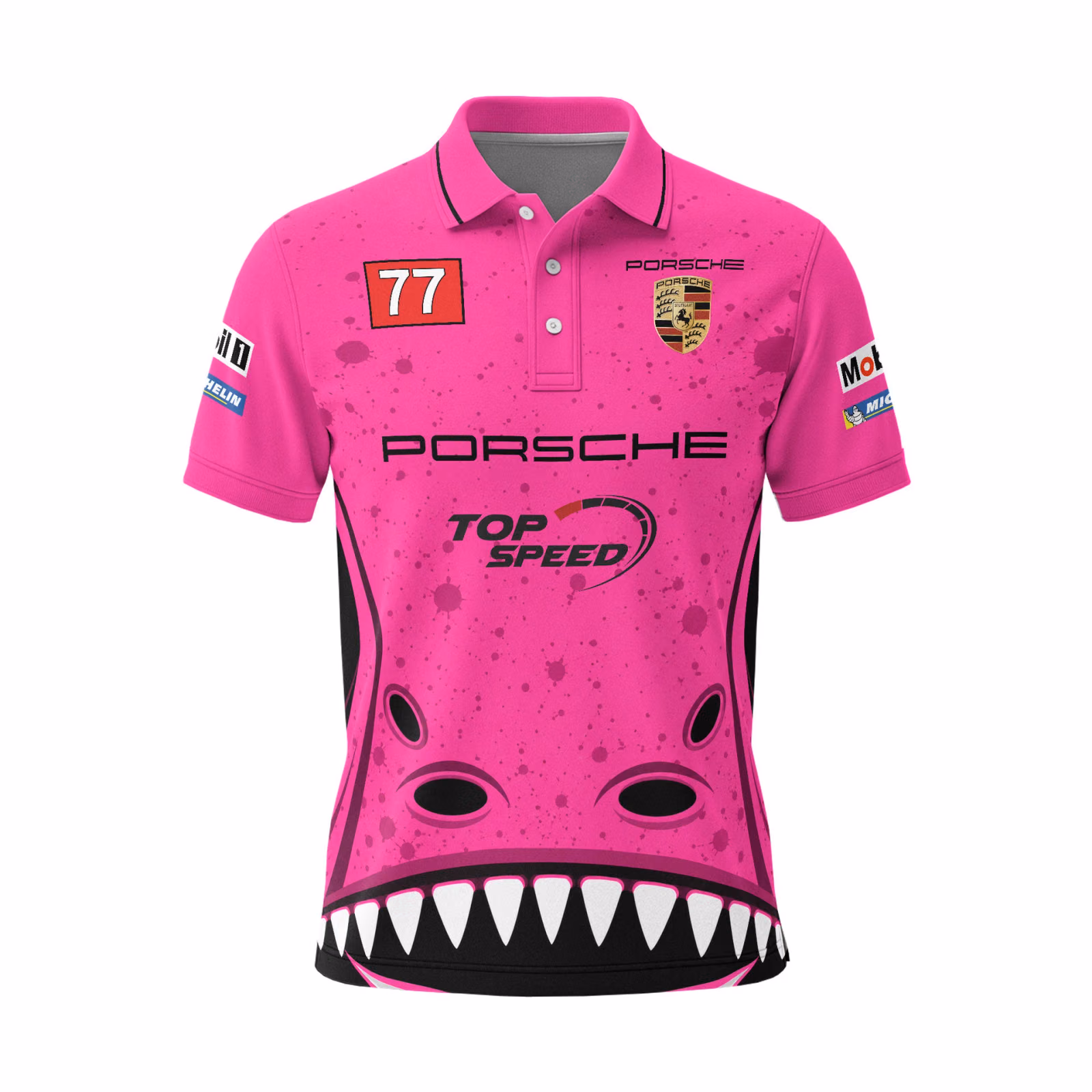 Alternative view of AO Racing "Roxy" Spike Porsch 911 GT3 R Custom Polo Shirt