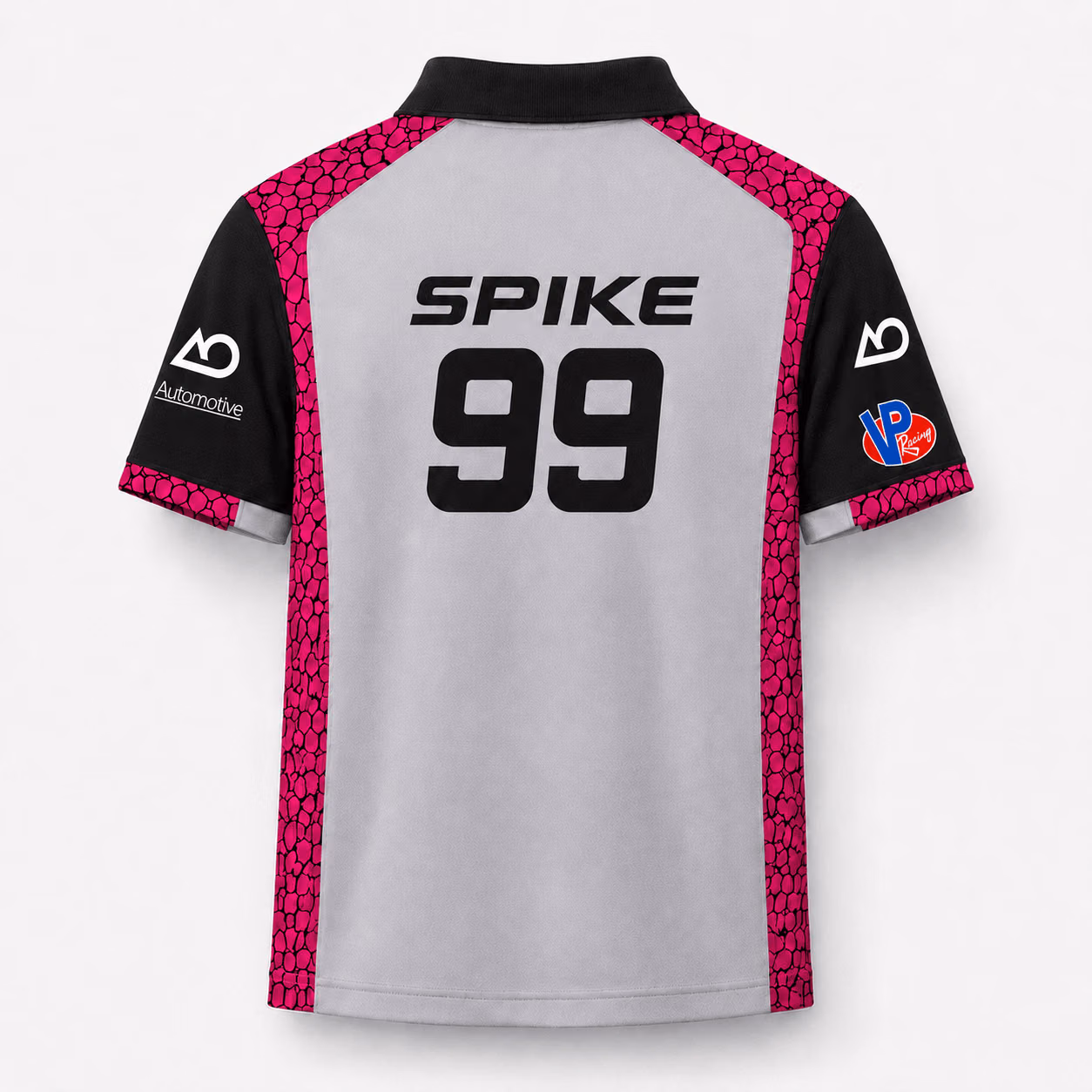AO Racing "Spike" 99 Porsch 911 GT3 R Fan Inspired Polo Shirt - 3 AO Racing "Spike" 99 Porsch 911 GT3 R Fan Inspired Polo Shirt - Image 3