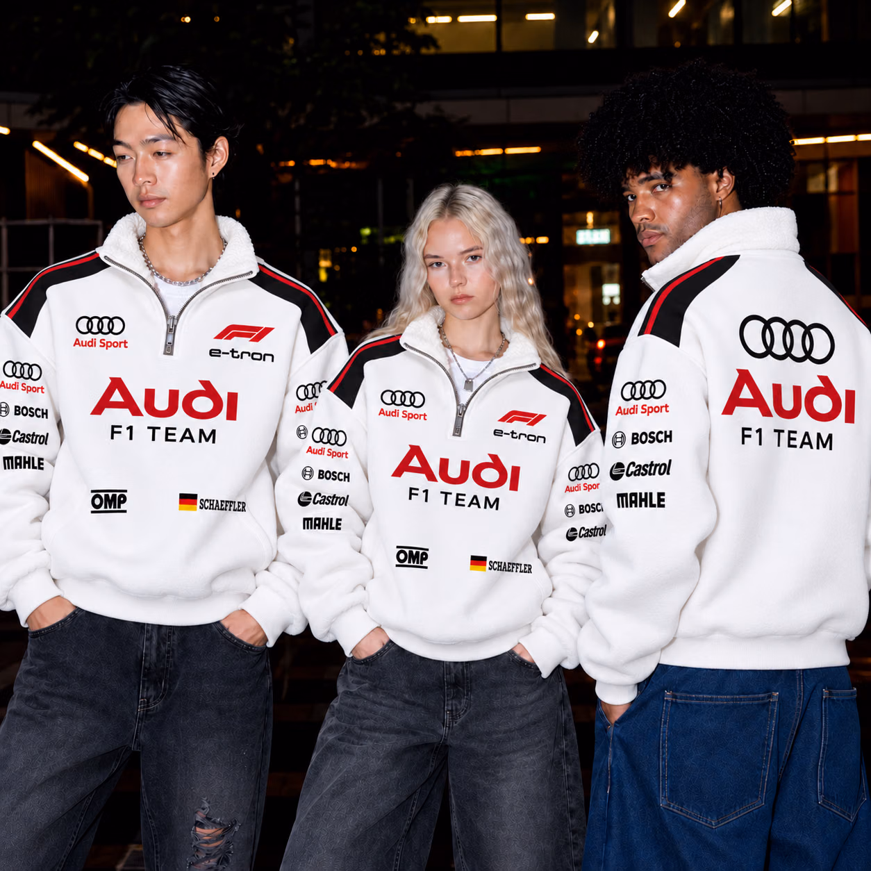 Alternative view of Audi Team 2026 Limited Edition Quarter-Zip Sherpa Fleece Pullover Jacket