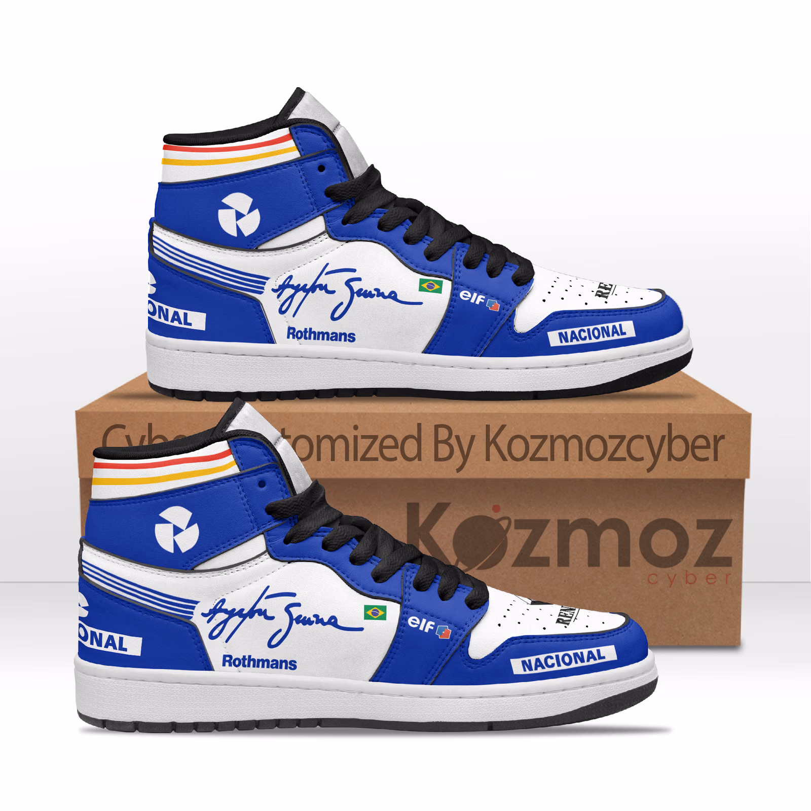 Ayrton Senna JD1 Sneakers Williams Racing 1994 Custom Racing Shoes
