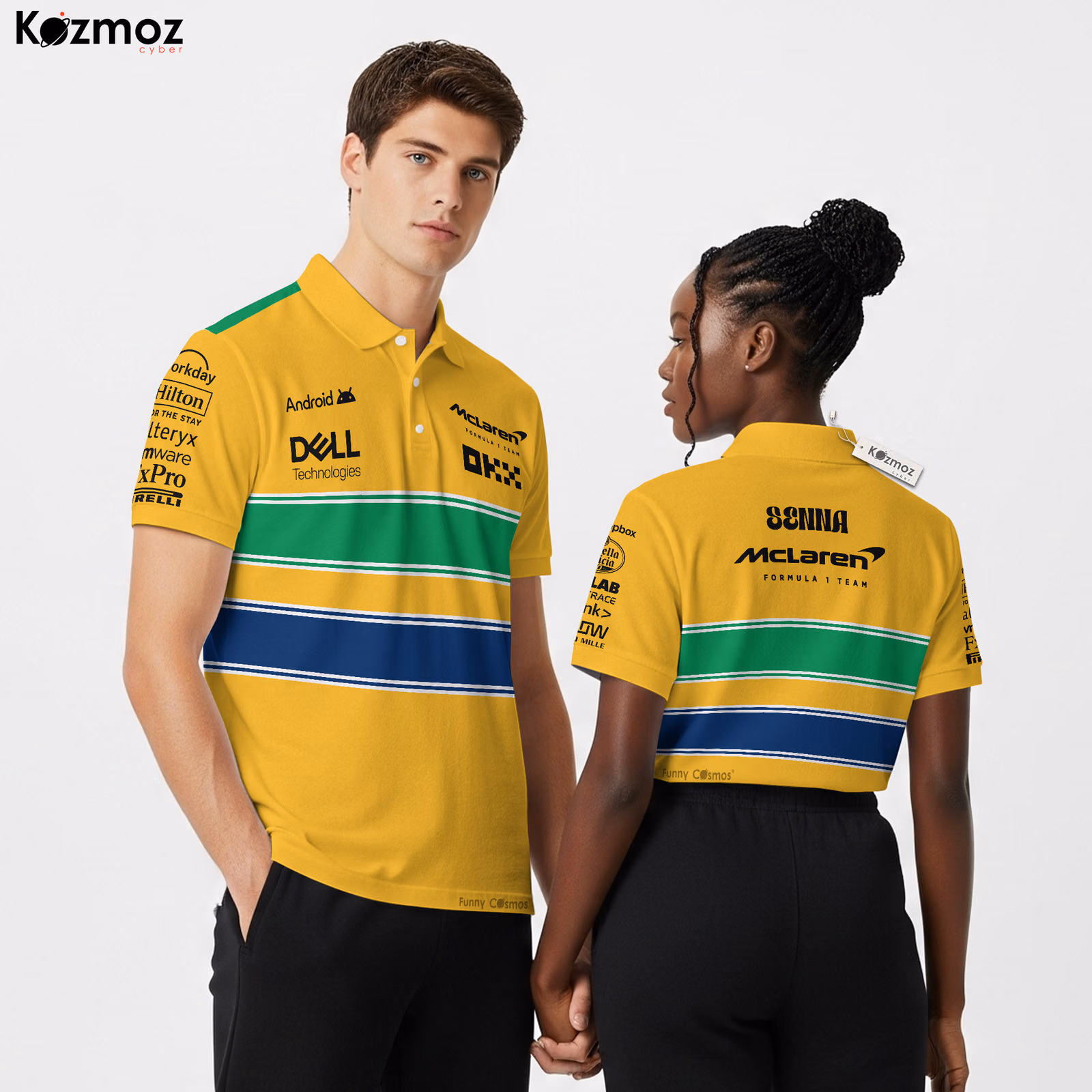 Magic Senna Polo Shirt Monaco GP Mclaren Polo Team