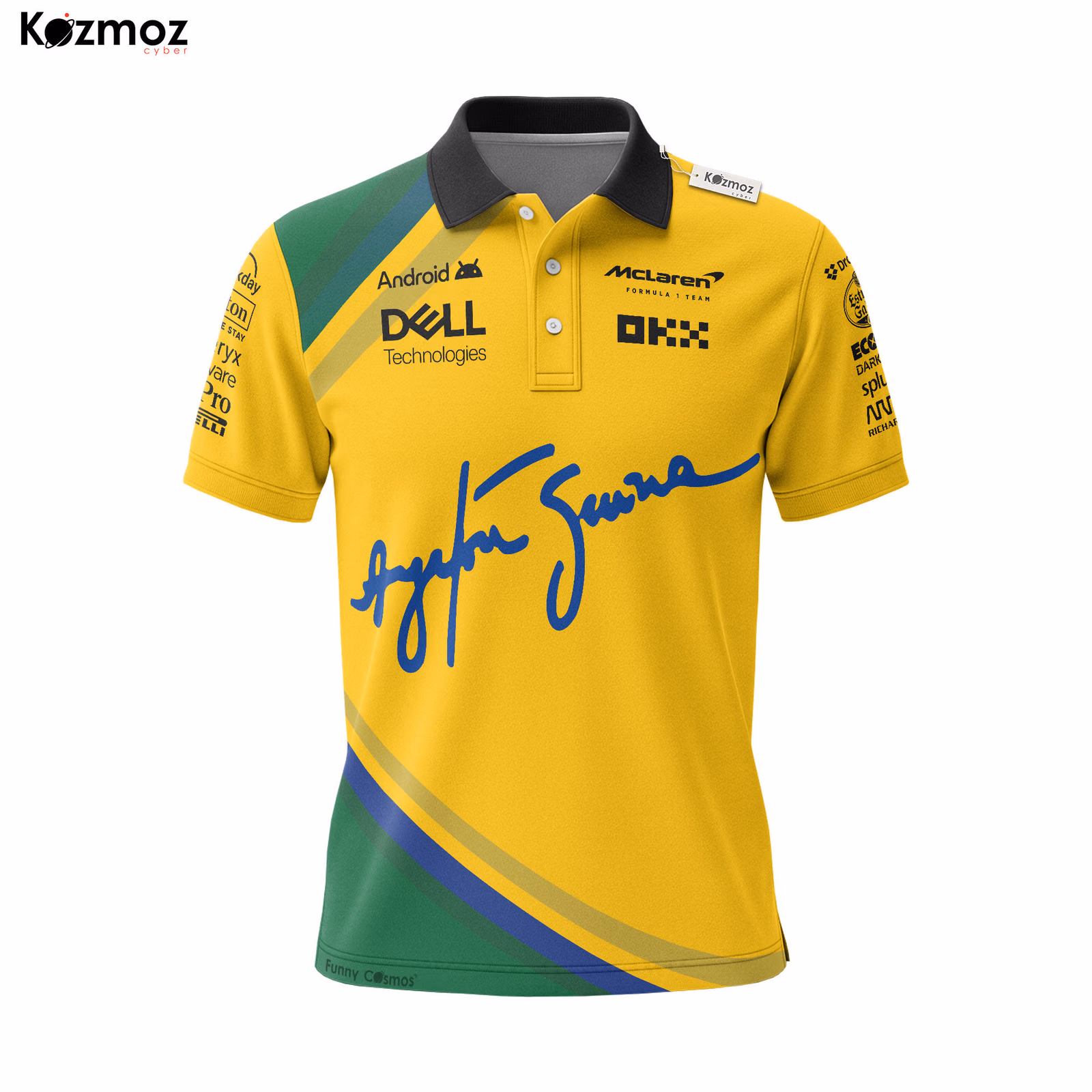 Alternative view of Magic Senna Racing Polo Shirt Mclaren Livery Monaco Polo Team