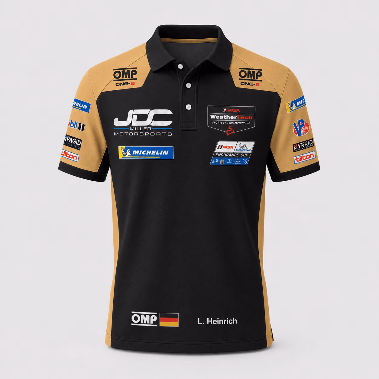 Alternative view of Banana Boat Porsch 963 OMP IMSA WeatherTech 2026 Custom Polo Shirt