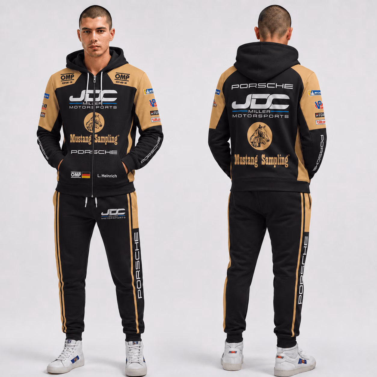 Alternative view of Banana Boat Porsch 963 OMP IMSA WeatherTech 2026 Custom Racing Suit