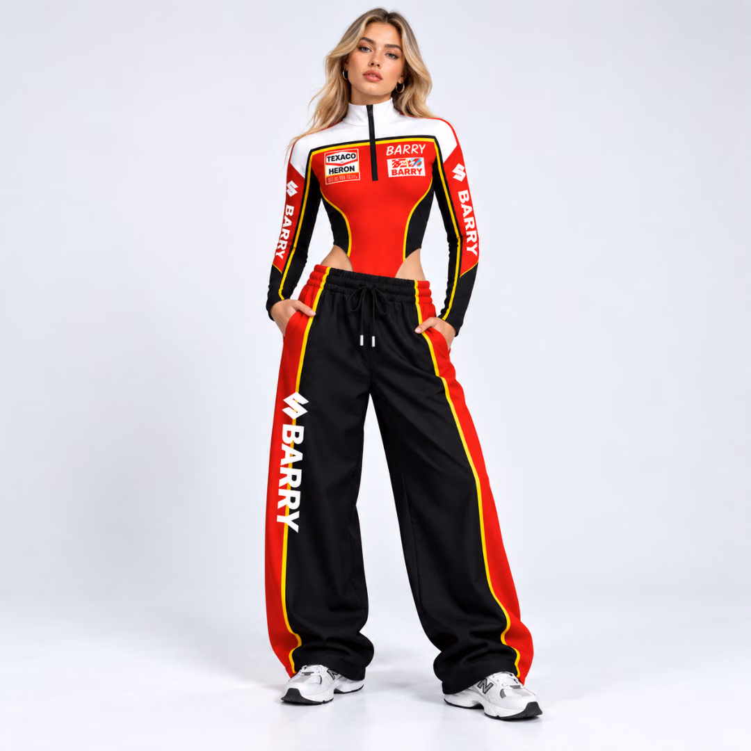 Barry Sheene 1976 Suzuki Racing Bodysuit for Women