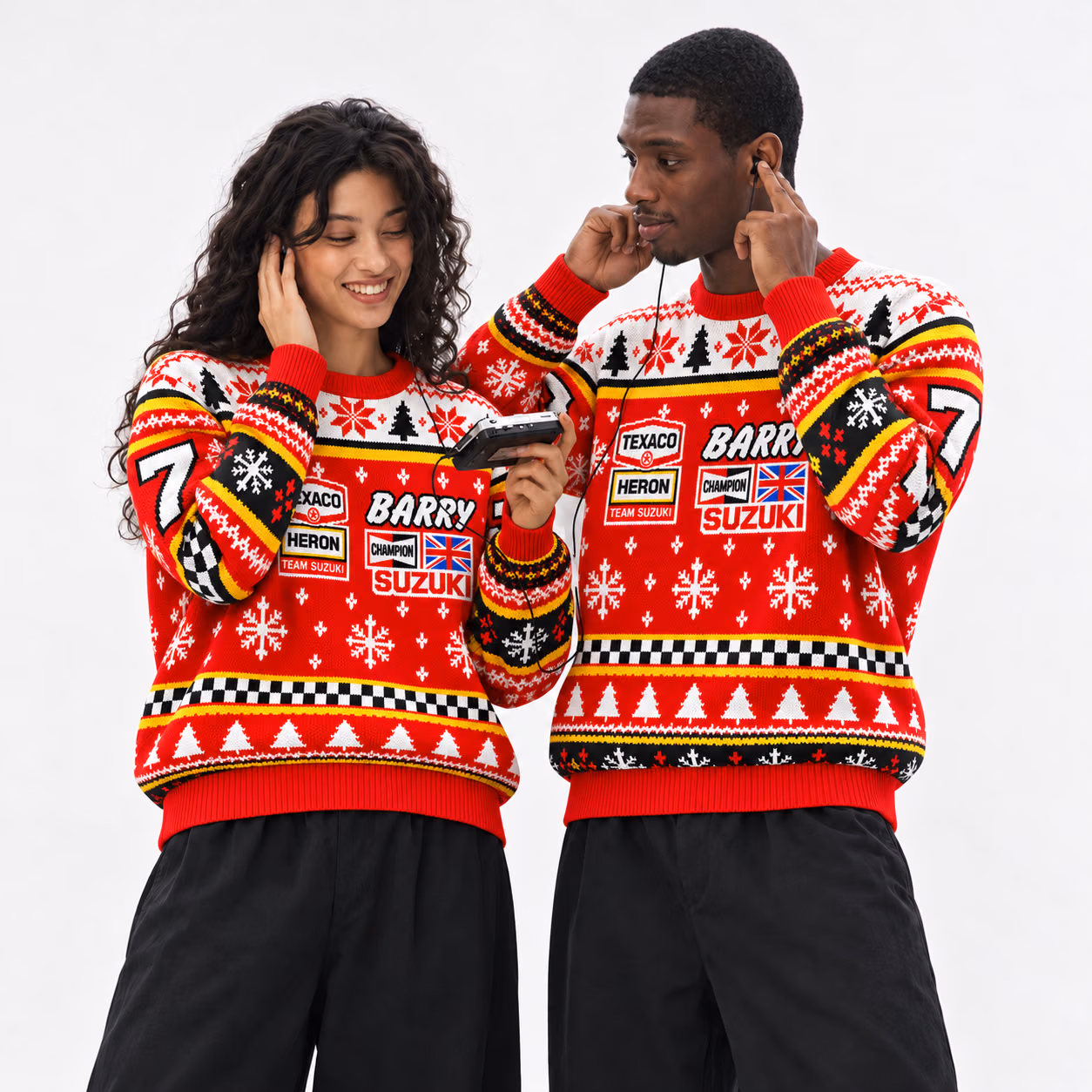Barry Sheene 1976 Suzuki Racung Ugly Christmas Sweater