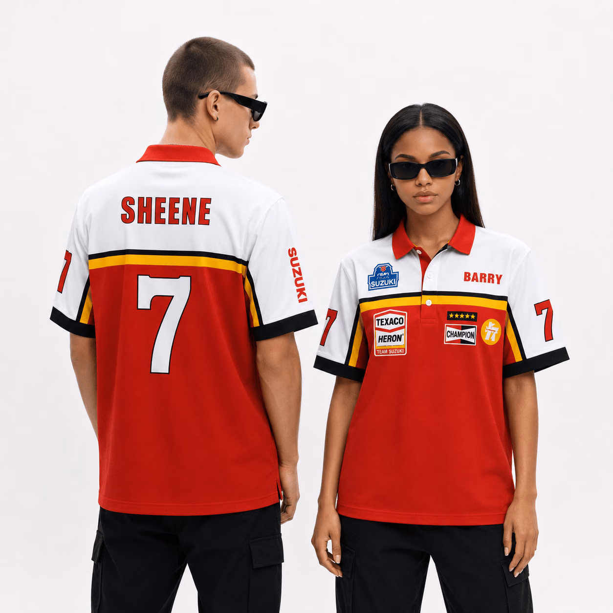 Barry Sheene Suzuki RG500 1976 500cc World Championship Custom Polo Shirt