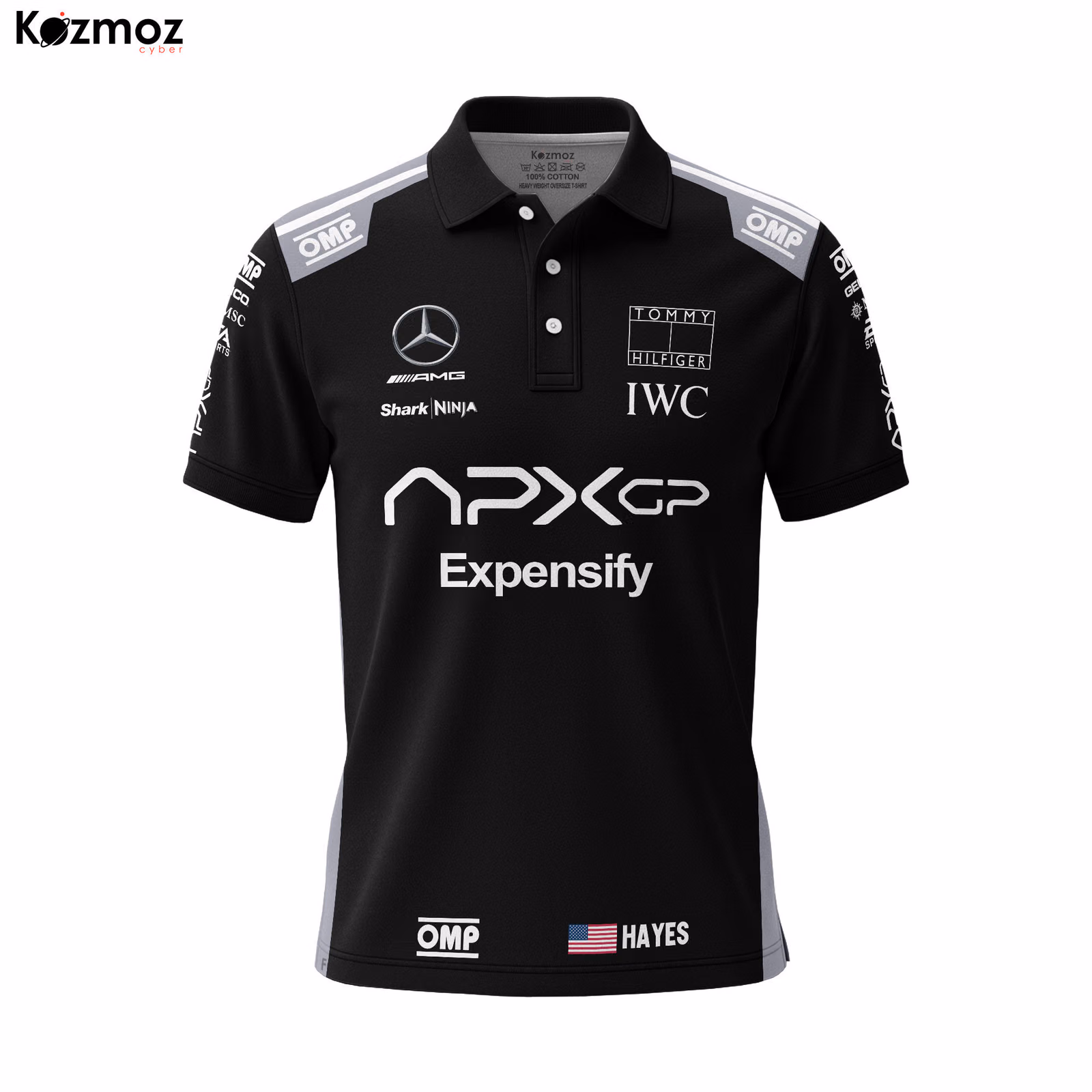 Alternative view of Brad Pitt Racing Polo Shirt Sonny Hayes Film Polo (Black Version) Collection - Movie Polo Shirt
