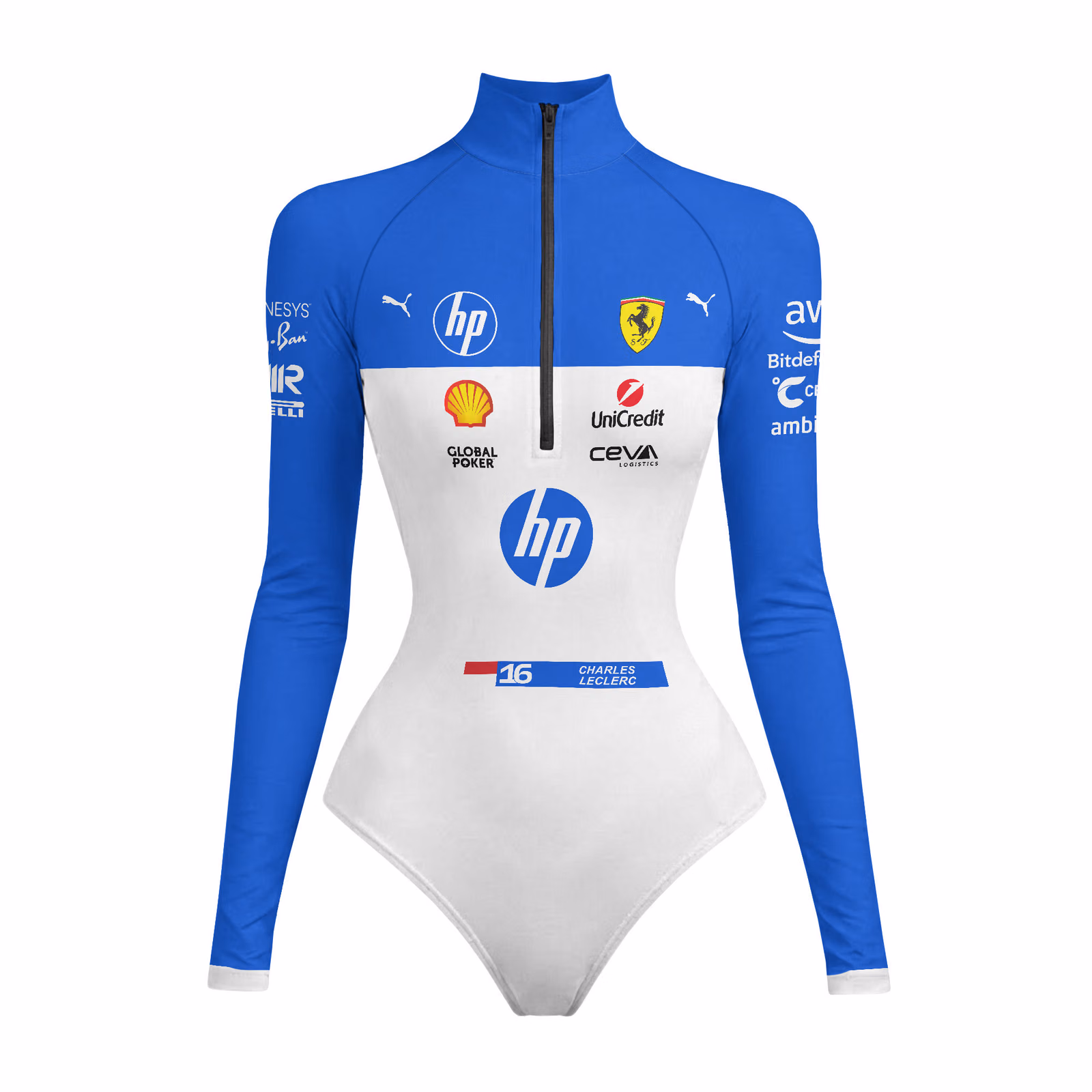 Alternative view of Charles Leclerc Bodysuit Miami 2025 GP Special Costume