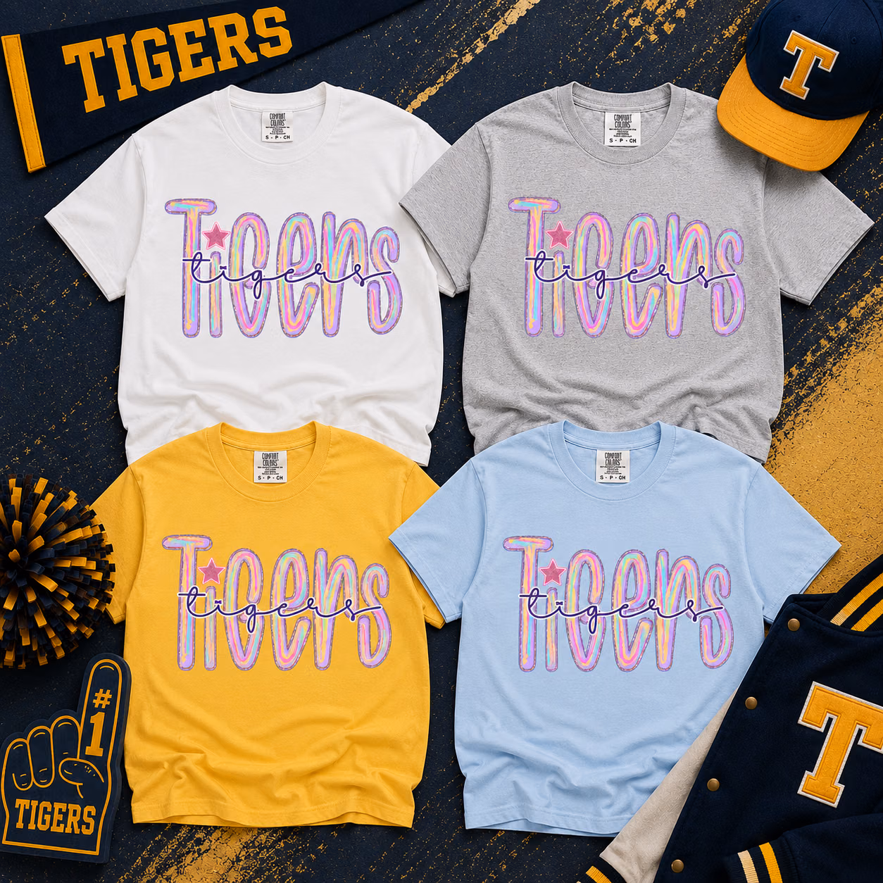 Custom College T-Shirt - Personalized Cute Mascot Game Day Tee