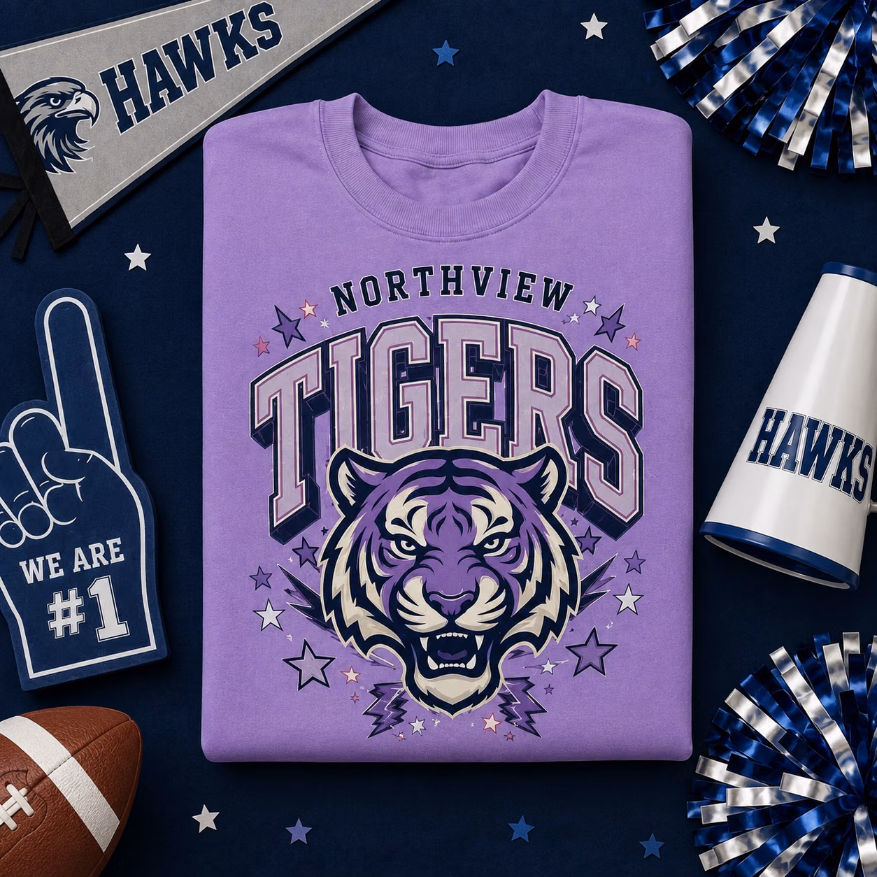 Cool Custom College Sweatshirt - Retro Varsity Mascot Crewneck 6 Cool Custom College Sweatshirt - Retro Varsity Mascot Crewneck - Image 6