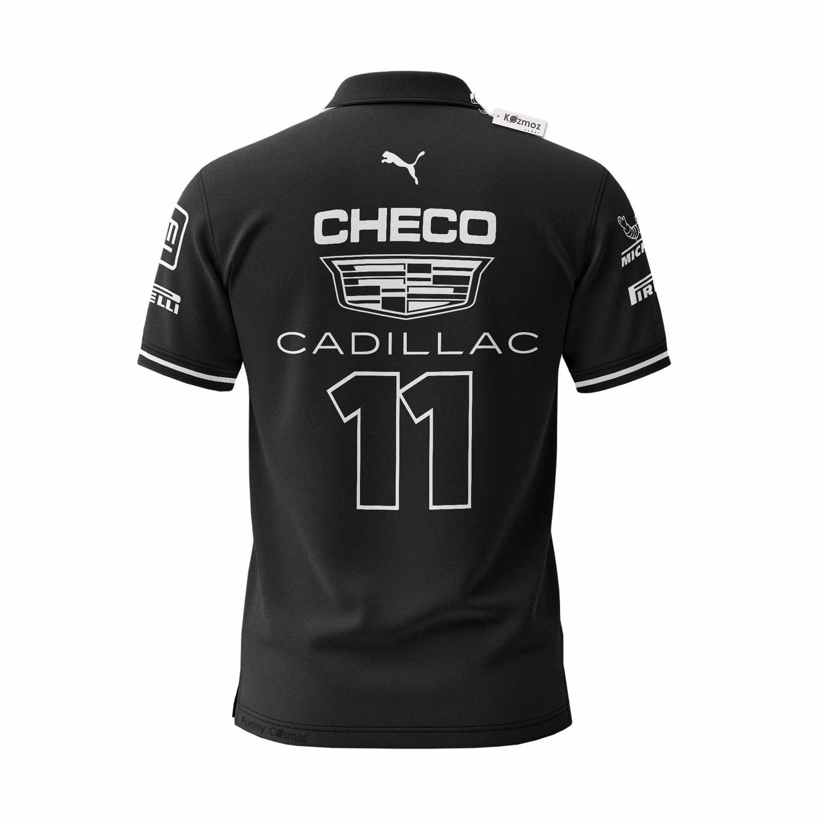 Alternative view of Checo Perez F1 Playera Cadillac Custom Polo Shirt