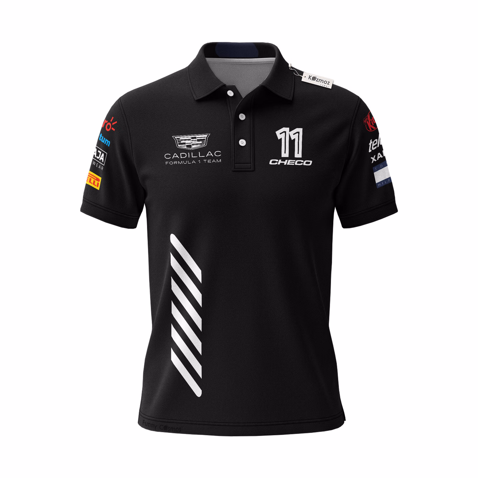 Alternative view of Checo Perez F1 Playera Polo Cadillac 2026 Custom Polo Shirt