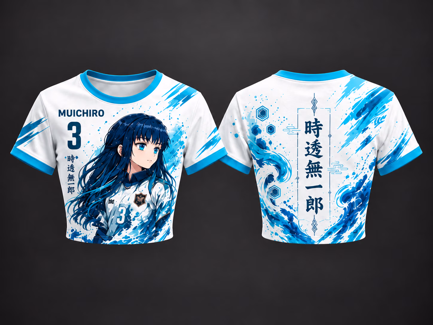 Alternative view of Cloud Mist Striker Elemental Blade Crop top And Baggy Set Anime Clothes