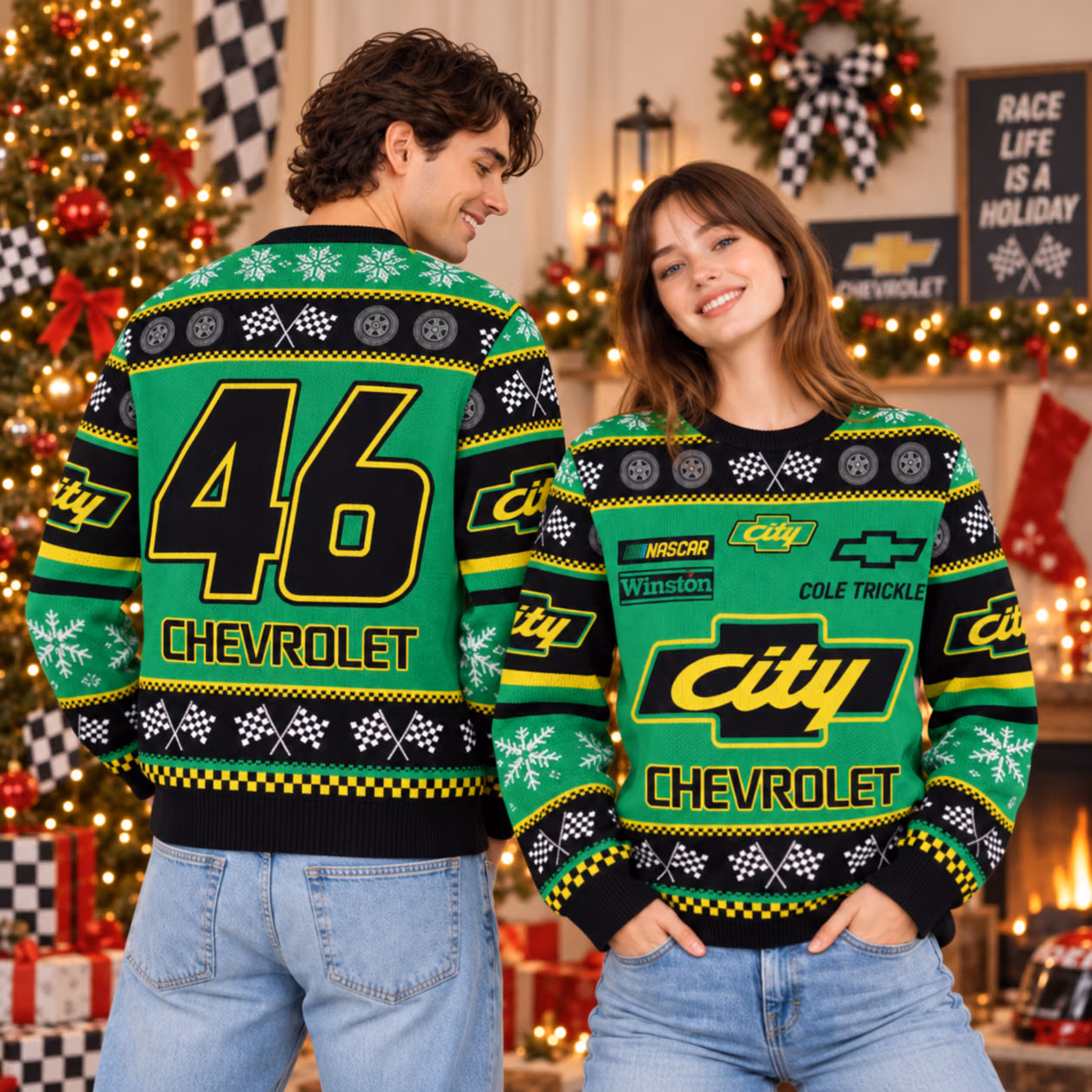 Cole Trickle Ugly Sweater City Chevrolet Days of Thunder Collection - NASCAR Racing Team