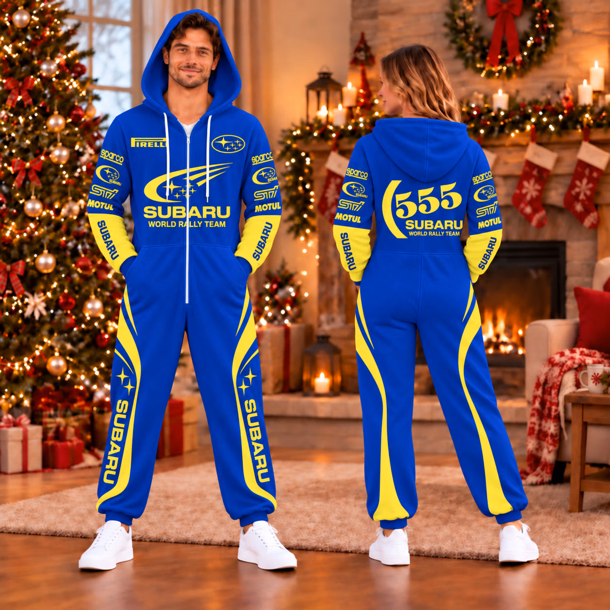 Colin McRae Subaru 555 Team Rally Team Custom Racing Onesies Pajamas