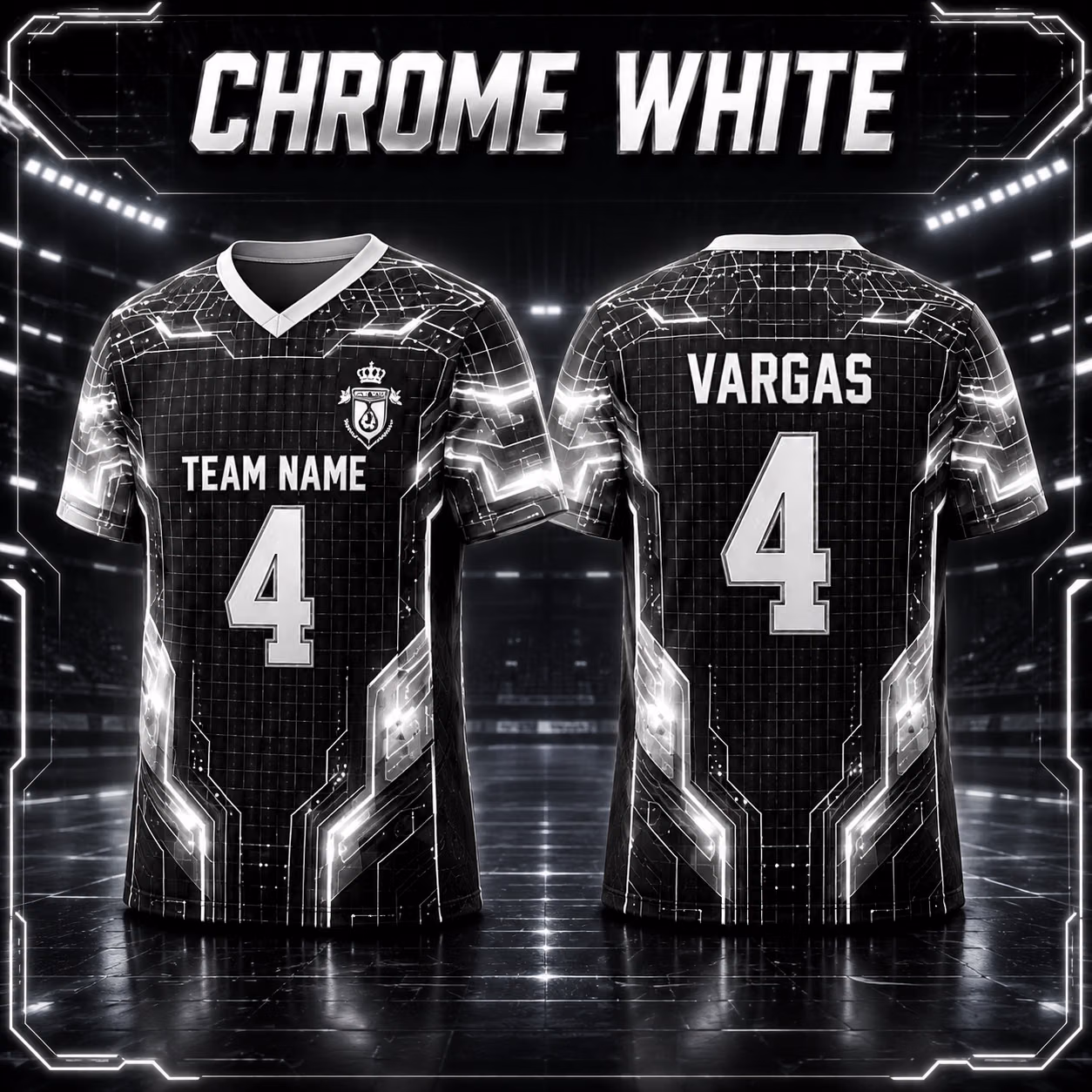 Cool Custom Football Jersey - Futuristic Cyber Circuit Game Day Outfit 7 Cool Custom Football Jersey - Futuristic Cyber Circuit Game Day Outfit - Image 7