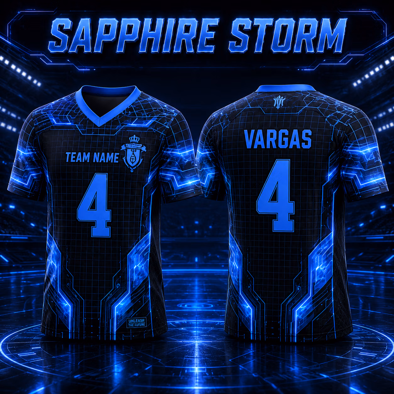Cool Custom Football Jersey - Futuristic Cyber Circuit Game Day Outfit 4 Cool Custom Football Jersey - Futuristic Cyber Circuit Game Day Outfit - Image 4