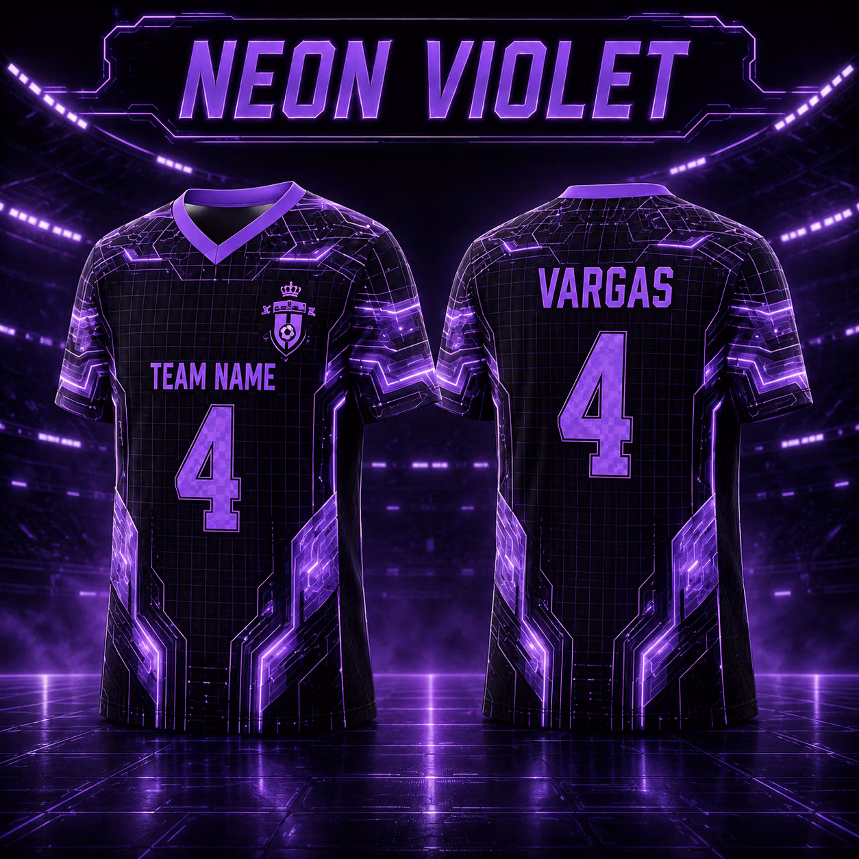 Cool Custom Football Jersey - Futuristic Cyber Circuit Game Day Outfit