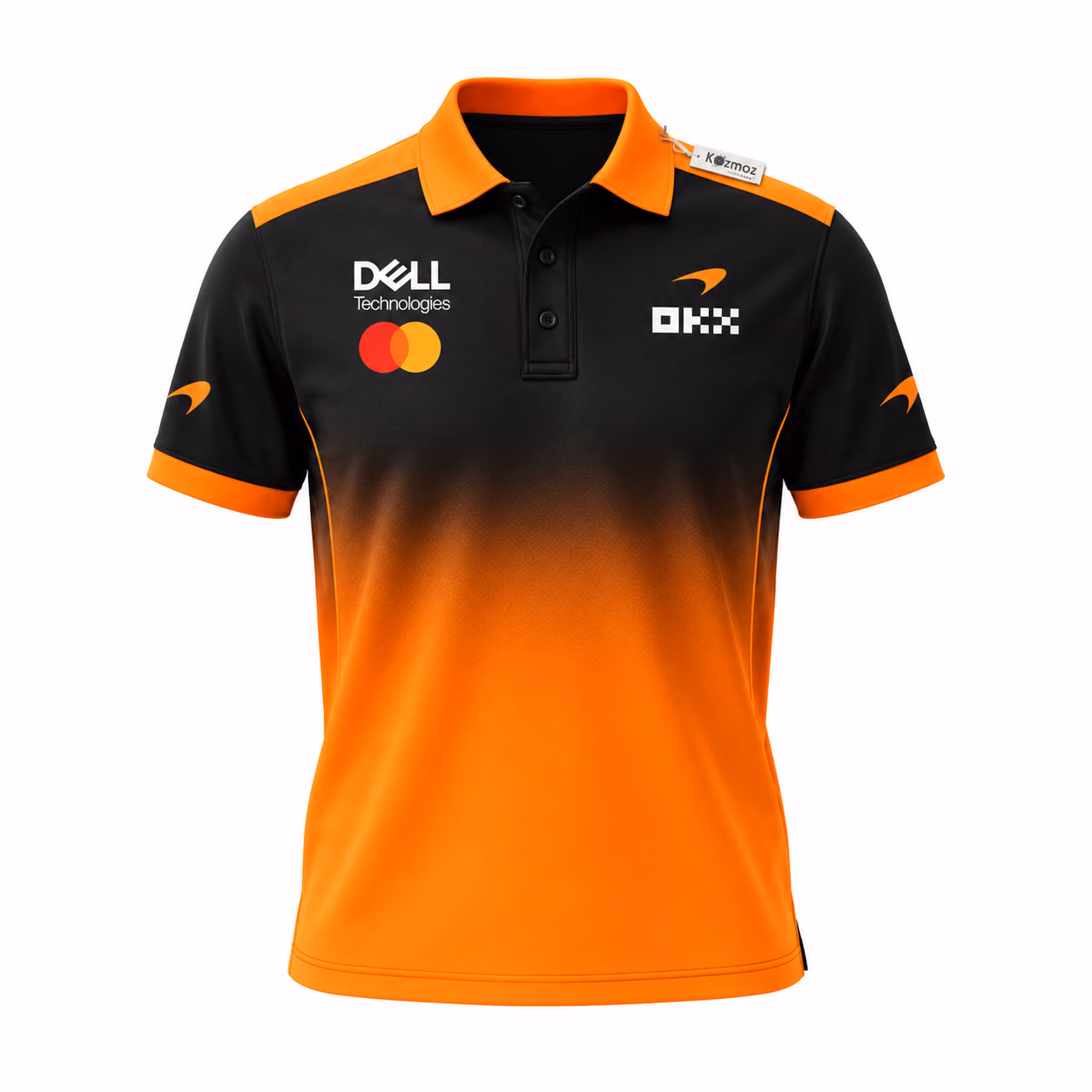 Alternative view of Cool Oscar #81 Orange Custom Racing Polo Shirt