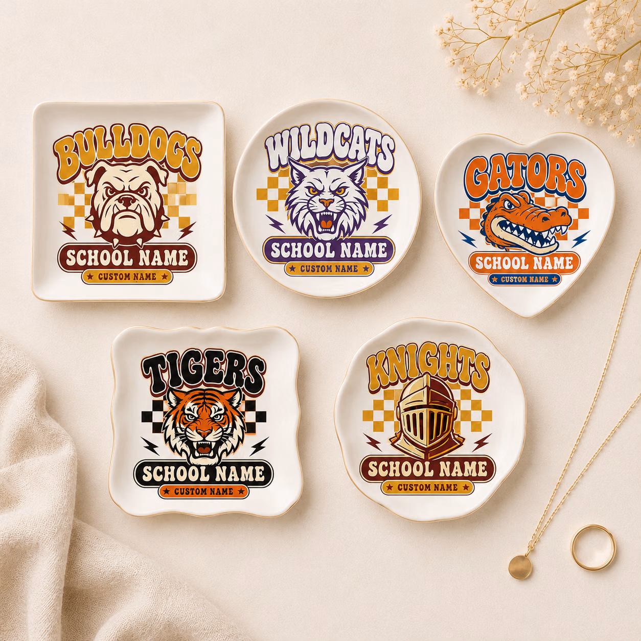 custom ceramic ring dish college mascot jewelry dish copy dfed0942