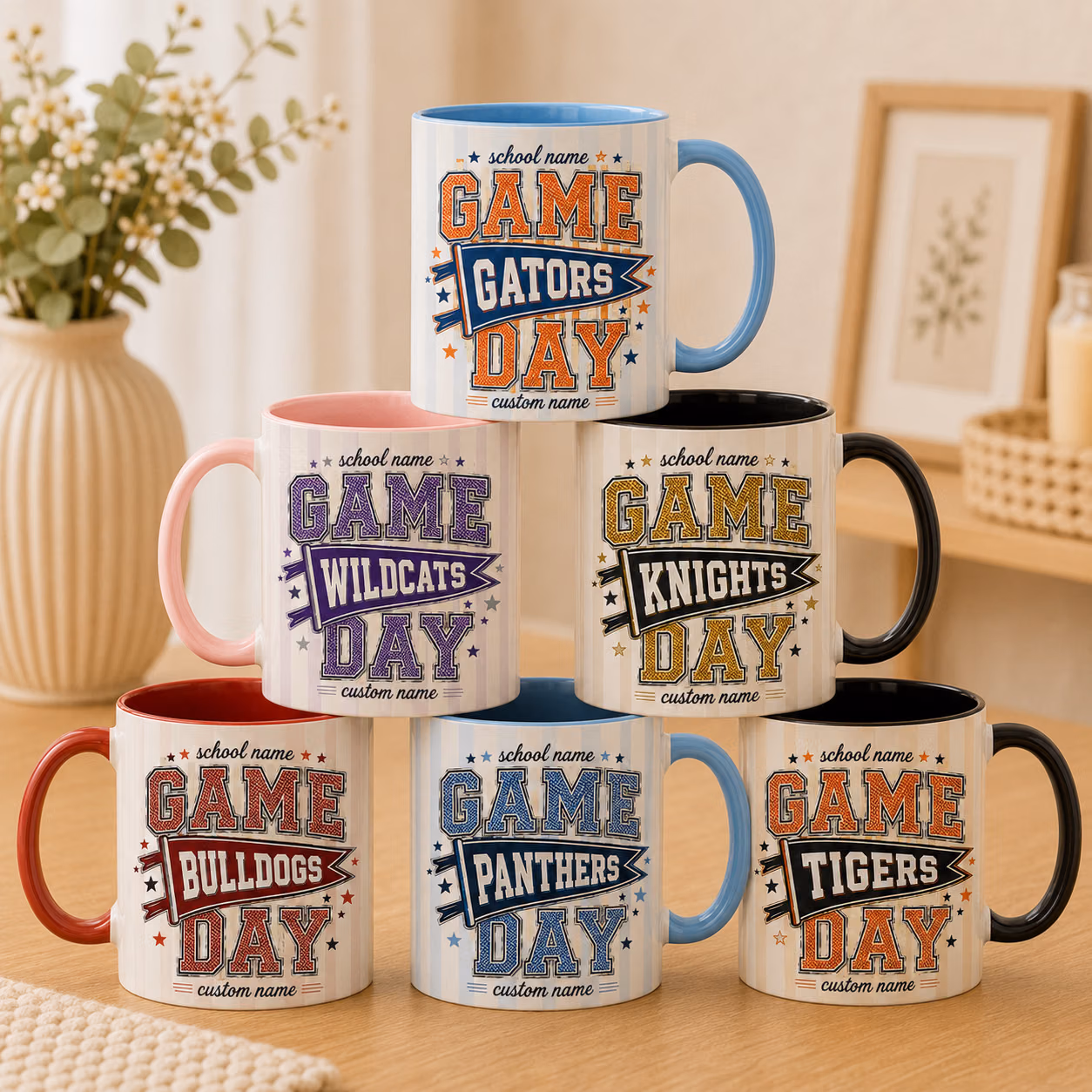 Custom College Accent Mug - Game Day Mascot Spirit Cup