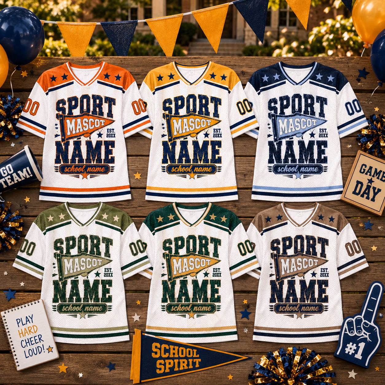 Custom College Football Jersey - Personalized Sports Mascot Shirt