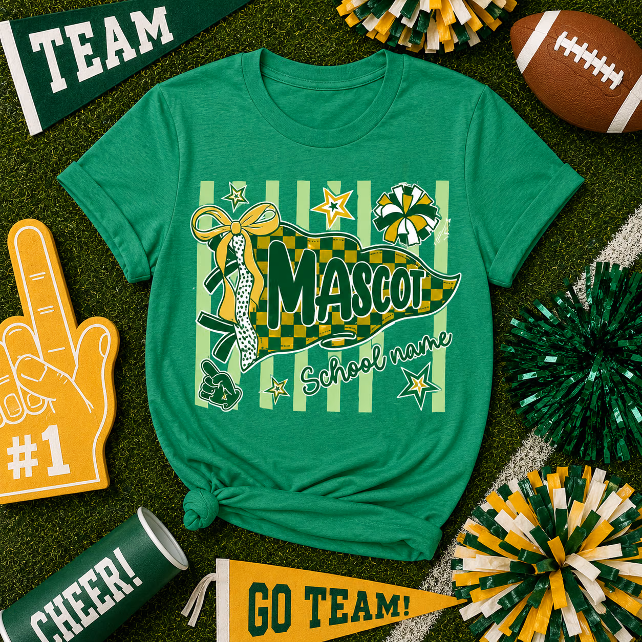 Custom College Shirt, Personalized Mascot Pennant Game Day Tee 7 Custom College Shirt, Personalized Mascot Pennant Game Day Tee - Image 7