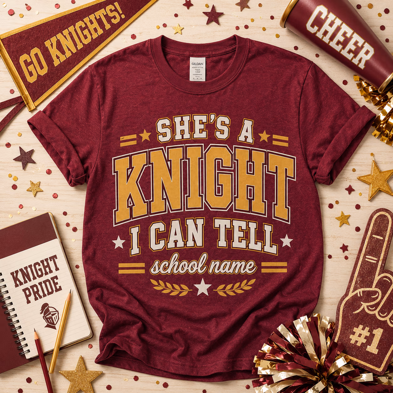 Custom College T-Shirt - She's a Mascot I Can Tell Tee 5 Custom College T-Shirt - She's a Mascot I Can Tell Tee - Image 5