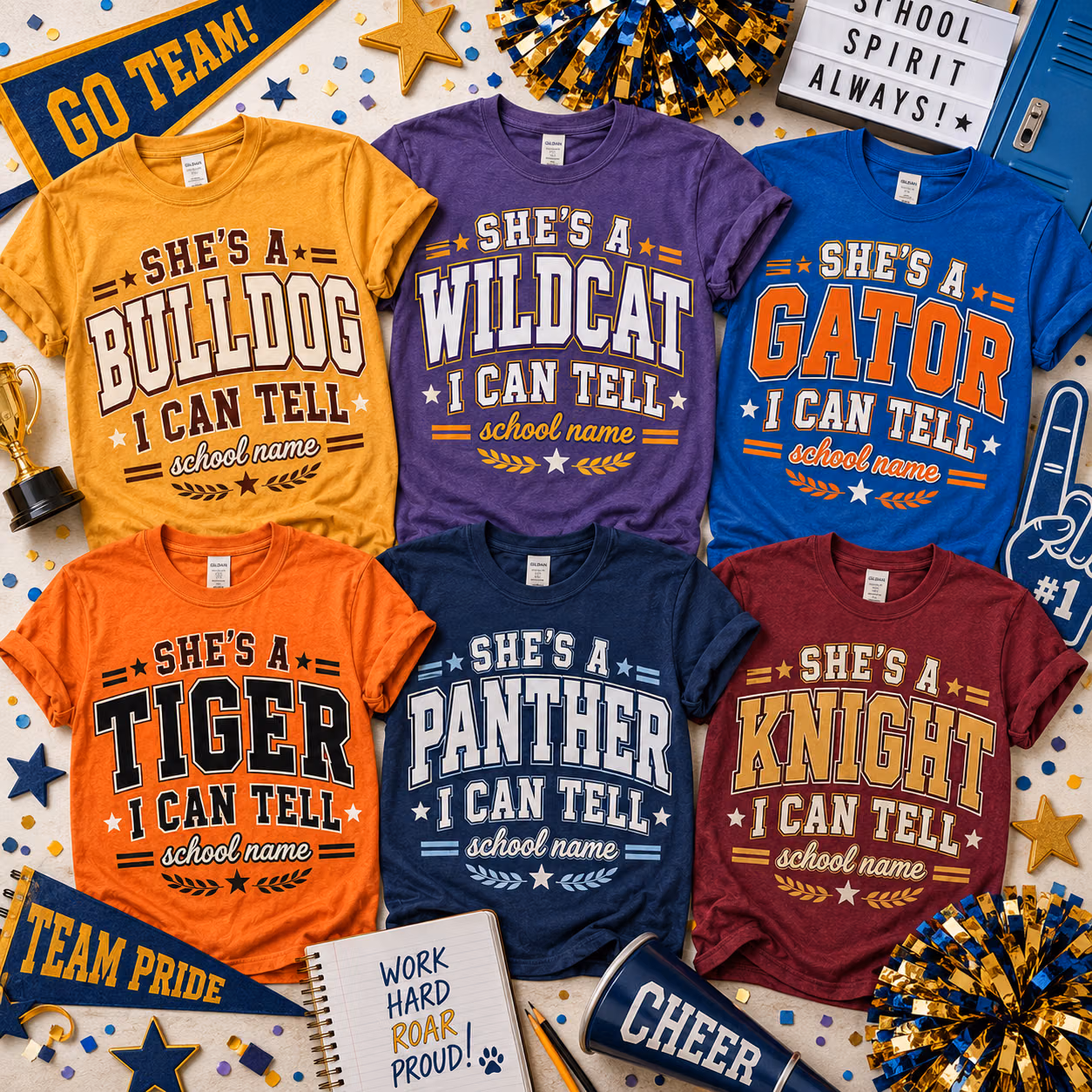 Custom College T-Shirt - She's a Mascot I Can Tell Tee