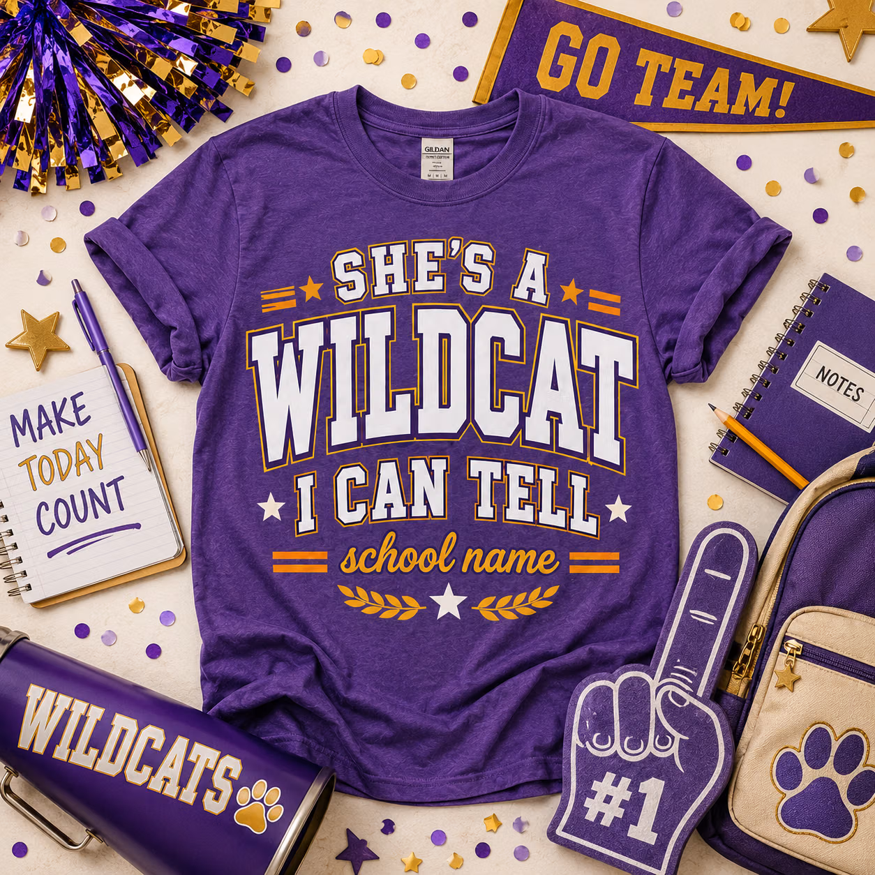 Custom College T-Shirt - She's a Mascot I Can Tell Tee 7 Custom College T-Shirt - She's a Mascot I Can Tell Tee - Image 7