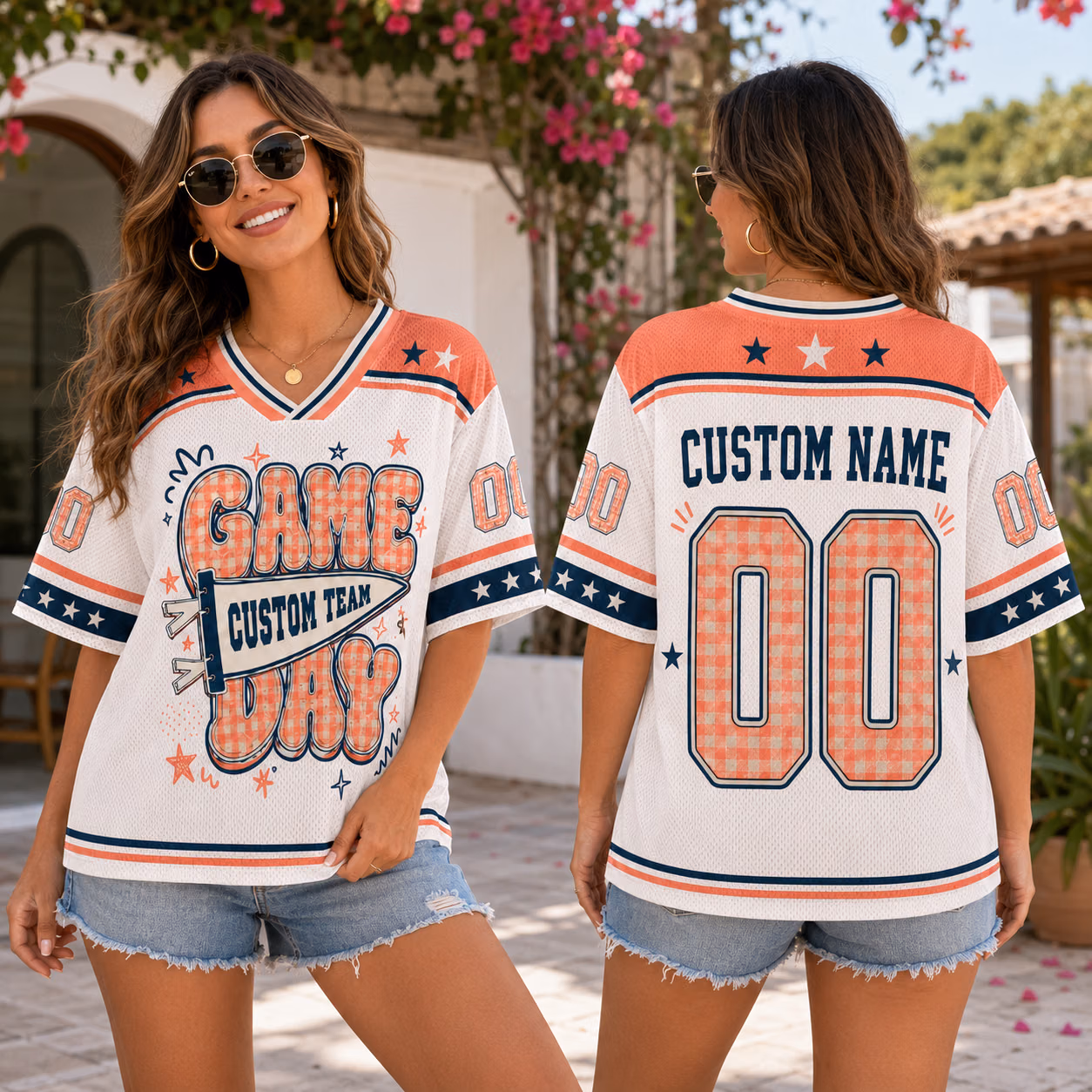 Custom Football Game Day Jersey – Personalized School Spirit Team Mascot Shirt