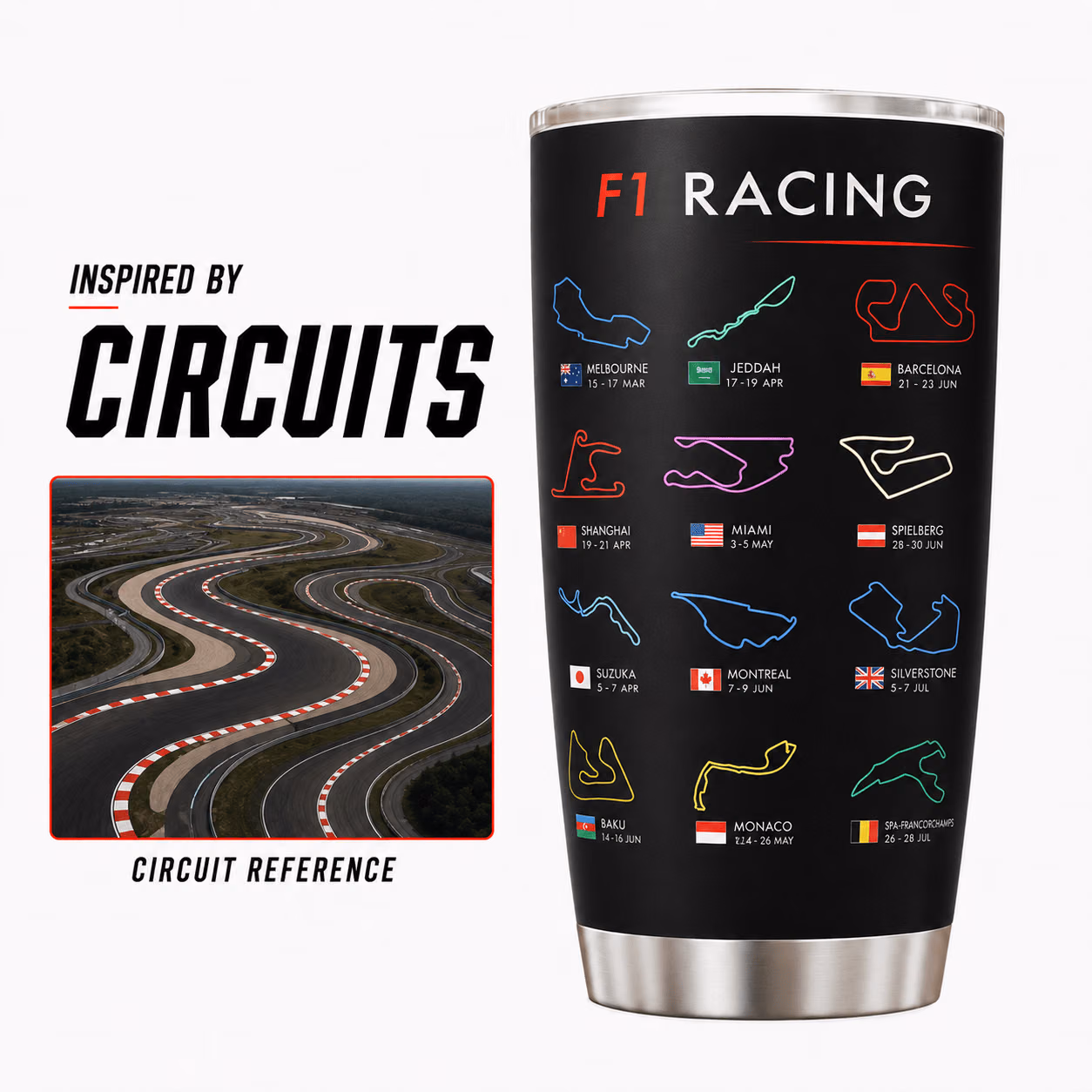 Alternative view of Custom Print Tumbler Stainless Steel - Create Your Own Design