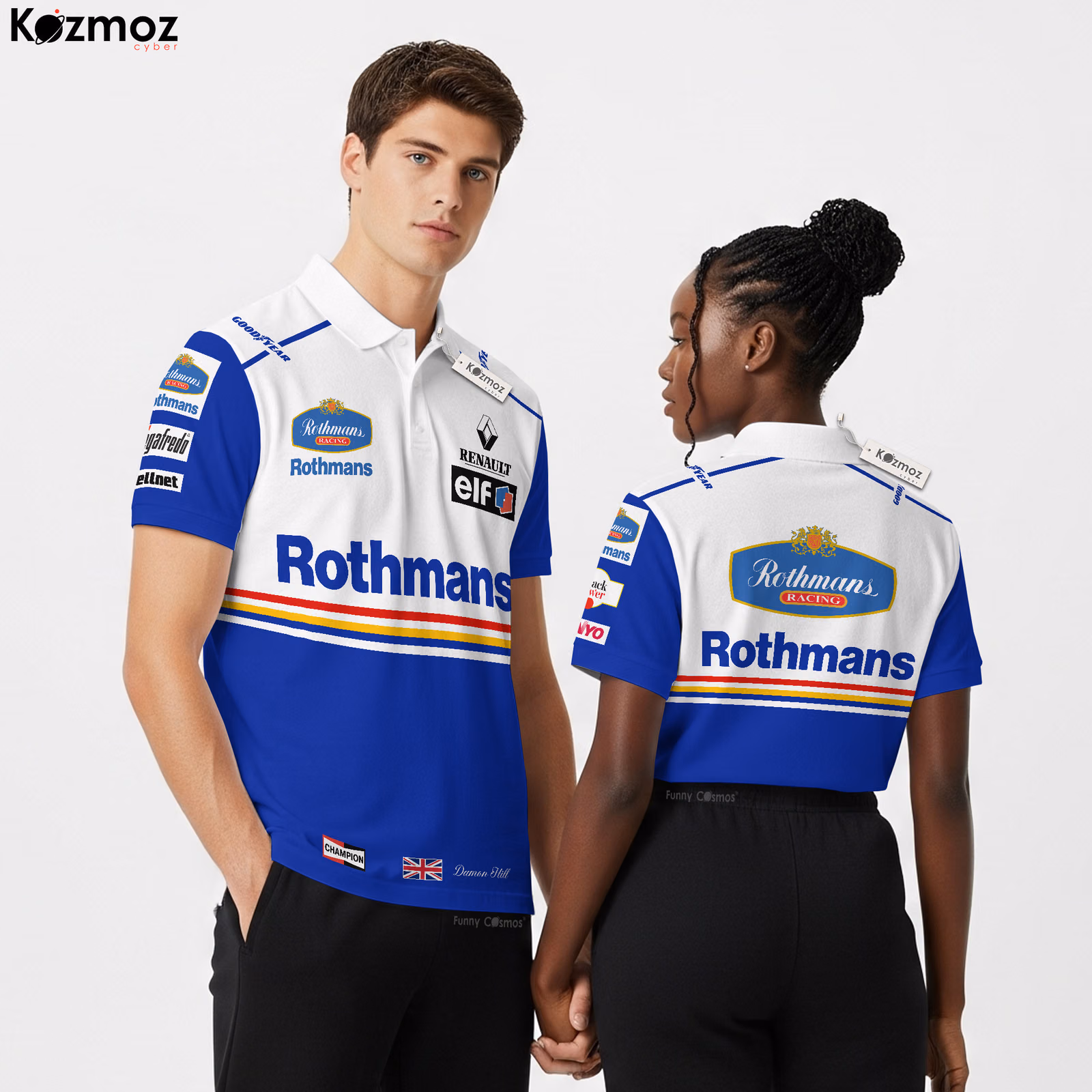 Damon Hill Williams Racing Polo Shirt - 1996 Motorsport Teamwear