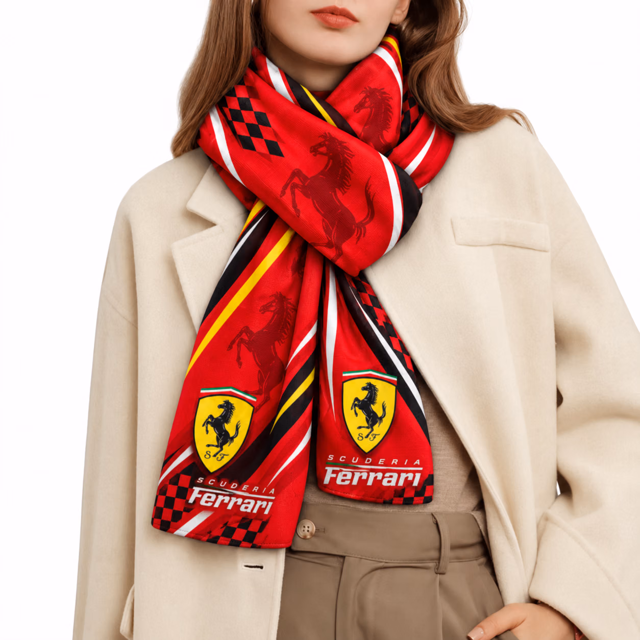 Fer Team Italian Red Heritage Inspired Racing Scarf