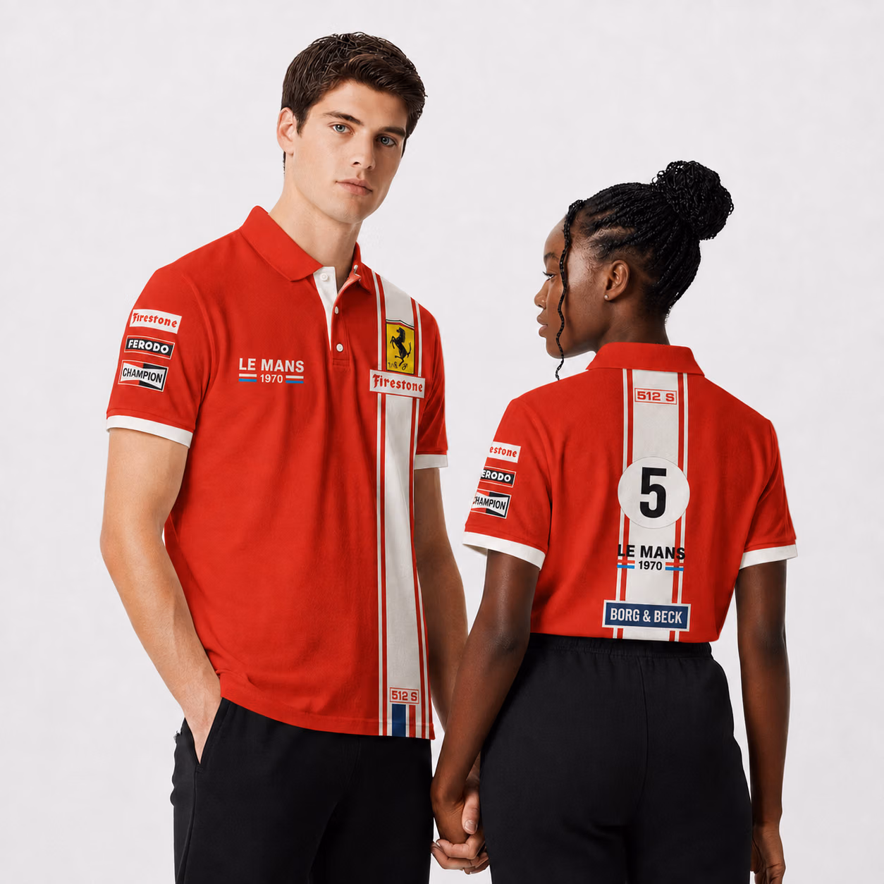 Ferrari 512 S #5 Le Mans 1970 Custom Polo Shirt