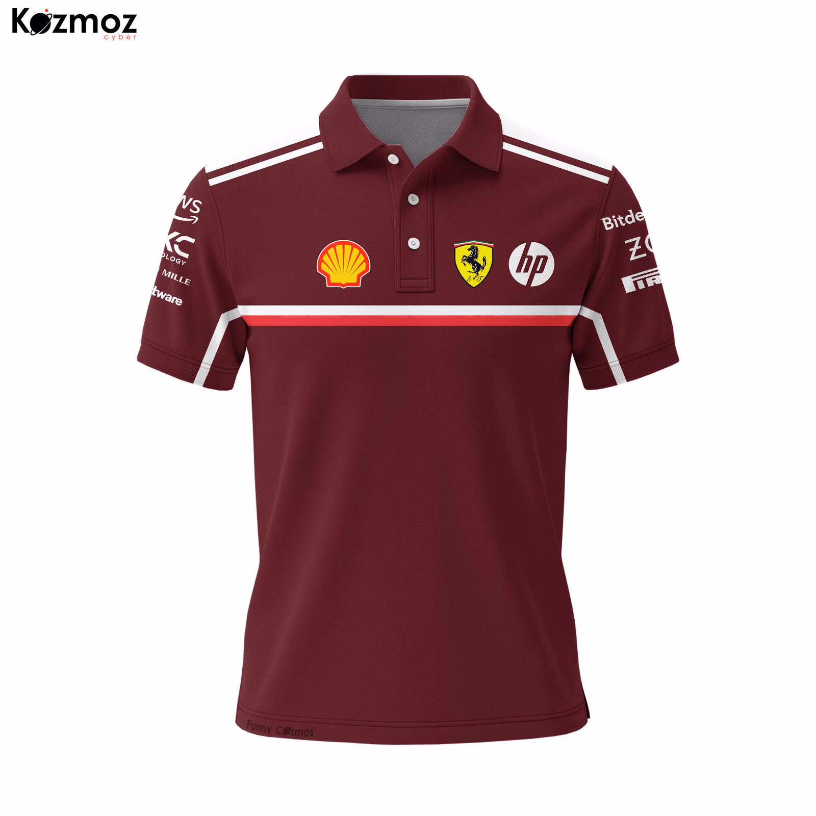 Alternative view of SF Motorsport Polo Premium Elite Collaboration Team Shirt