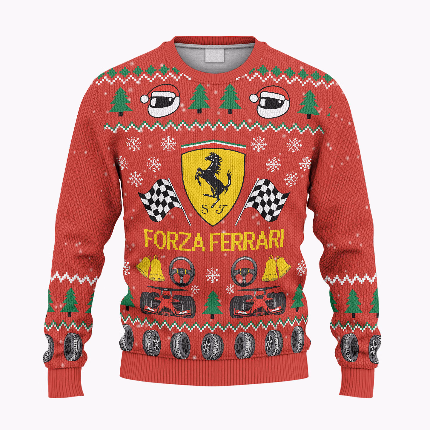 Alternative view of Forza Ferrari Ugly Sweater - Racing Holiday Sweater