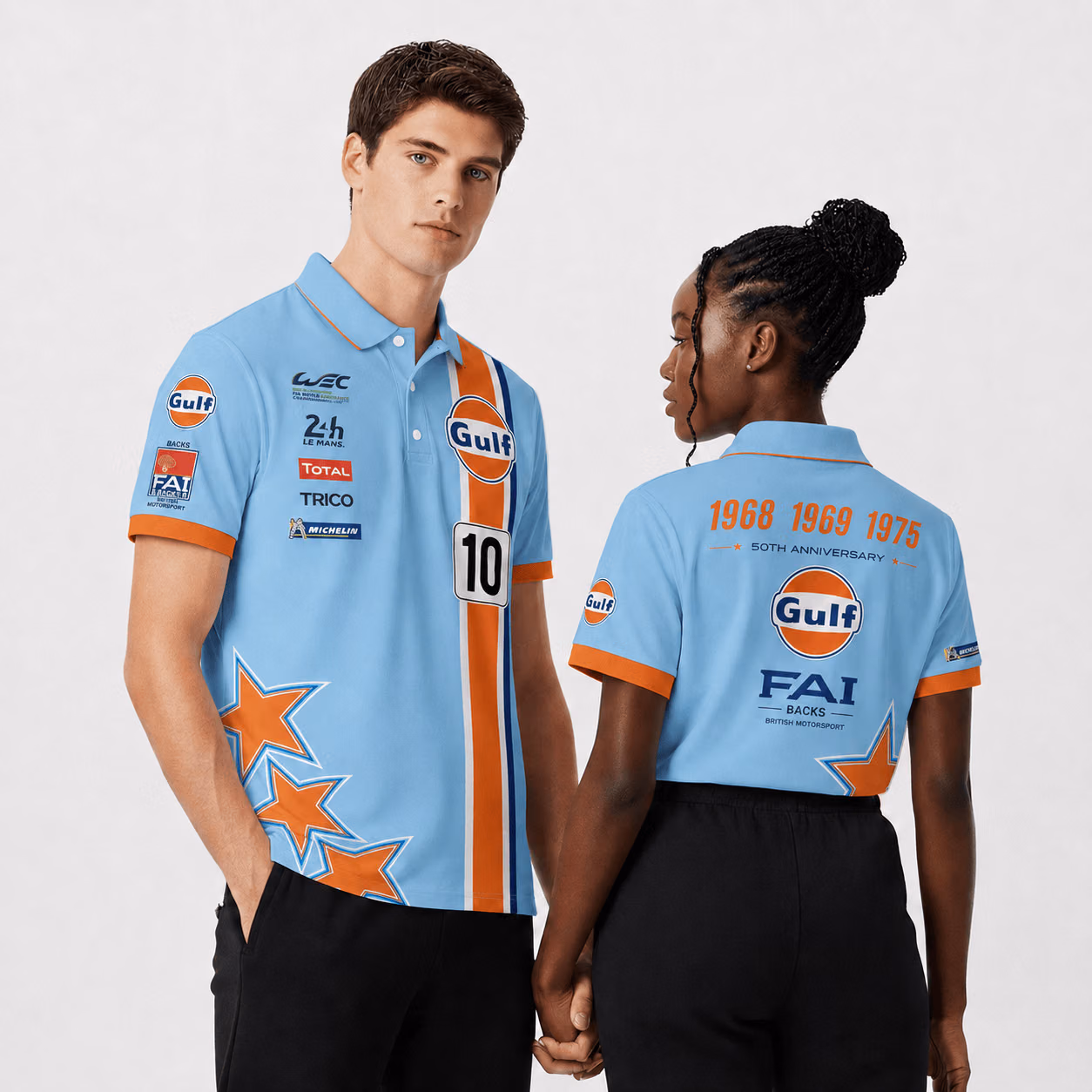 Alternative view of Gulf Le Man 24h Legend Edition Polo Shirt Bundle - Perfect Racing Gift