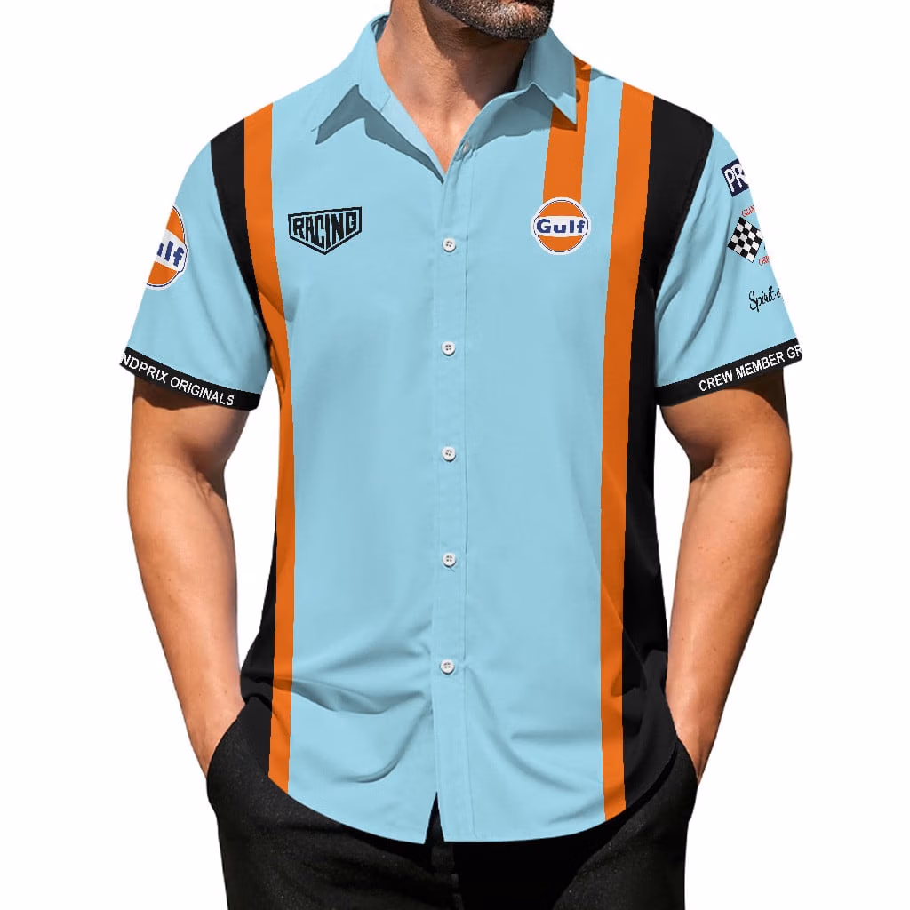 Gulf Racing Team Cobalt Edition - Custom Hawaiian Shirt