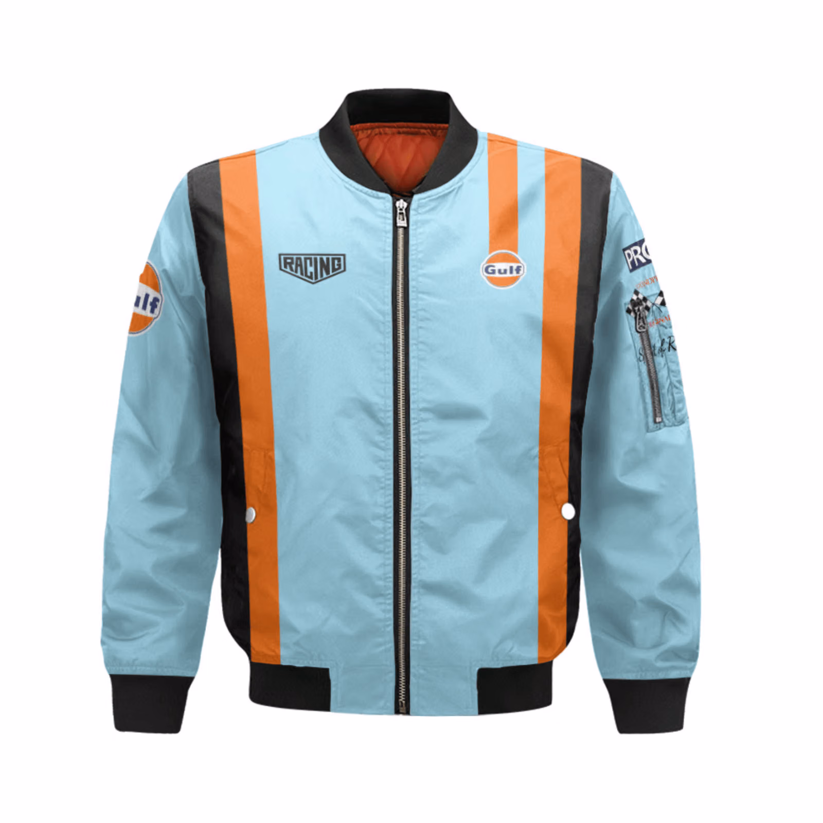 Alternative view of Gulf Racing Team Edition Custom Bomber Jackets