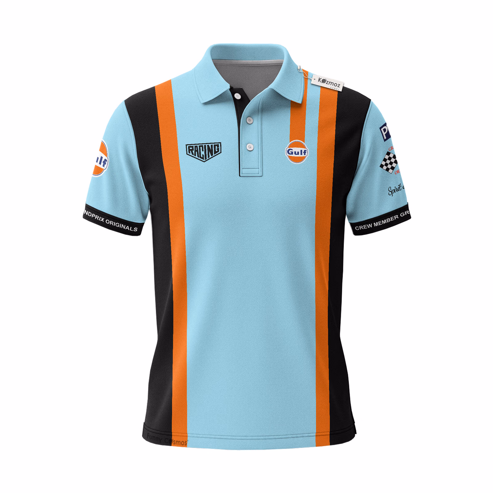 Alternative view of Gulf Racing Team Edition Custom Polo Shirt