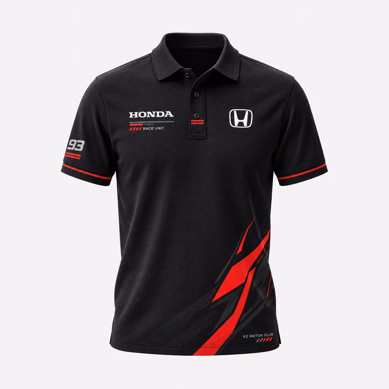 Alternative view of HRC Motorsport Racing Team Custom Polo Shirt